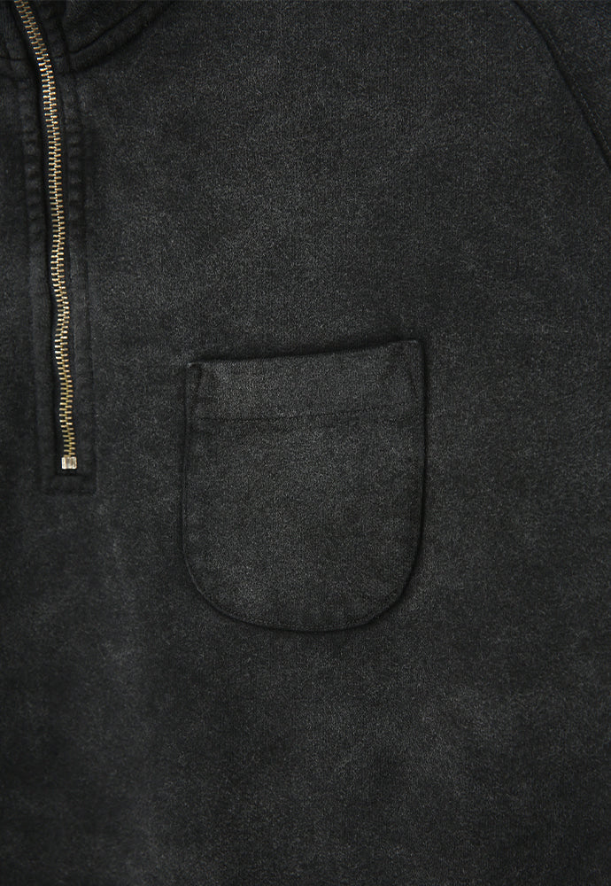 Art if acts - Garment Dyed Half Zipup Sweat (Faded Charcoal) product image 11 | TRAB K-Fashion Australia