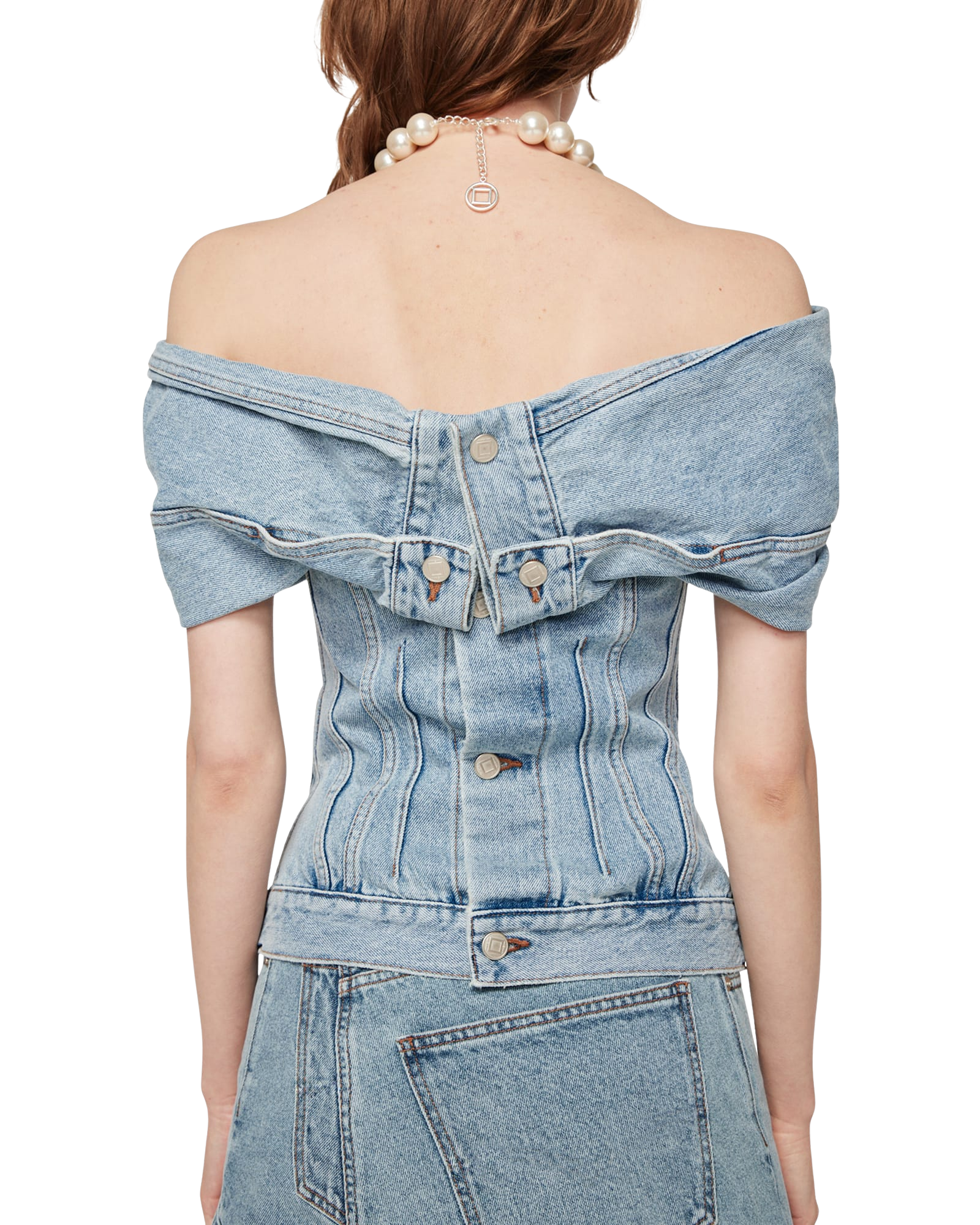 Kimhe Kim - Denim Tube Top (Blue) product image 6 | TRAB K-Fashion Australia