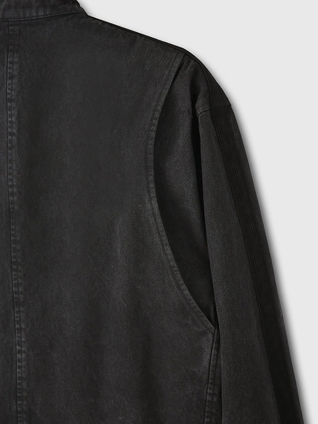 Tonywack - Garment-Dyeing Hard Twist Cotton Café Racer Jacket (Faded Black) product image 14 | TRAB K-Fashion Australia