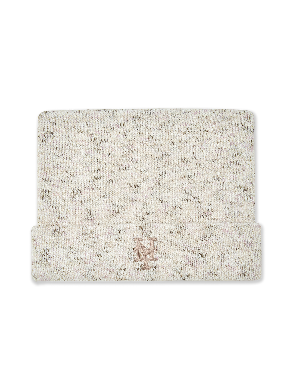 MLB Korea - MLB Loose Fit Melange Meow Beanie New York Mets (Cream) product image 2 | TRAB K-Fashion Australia
