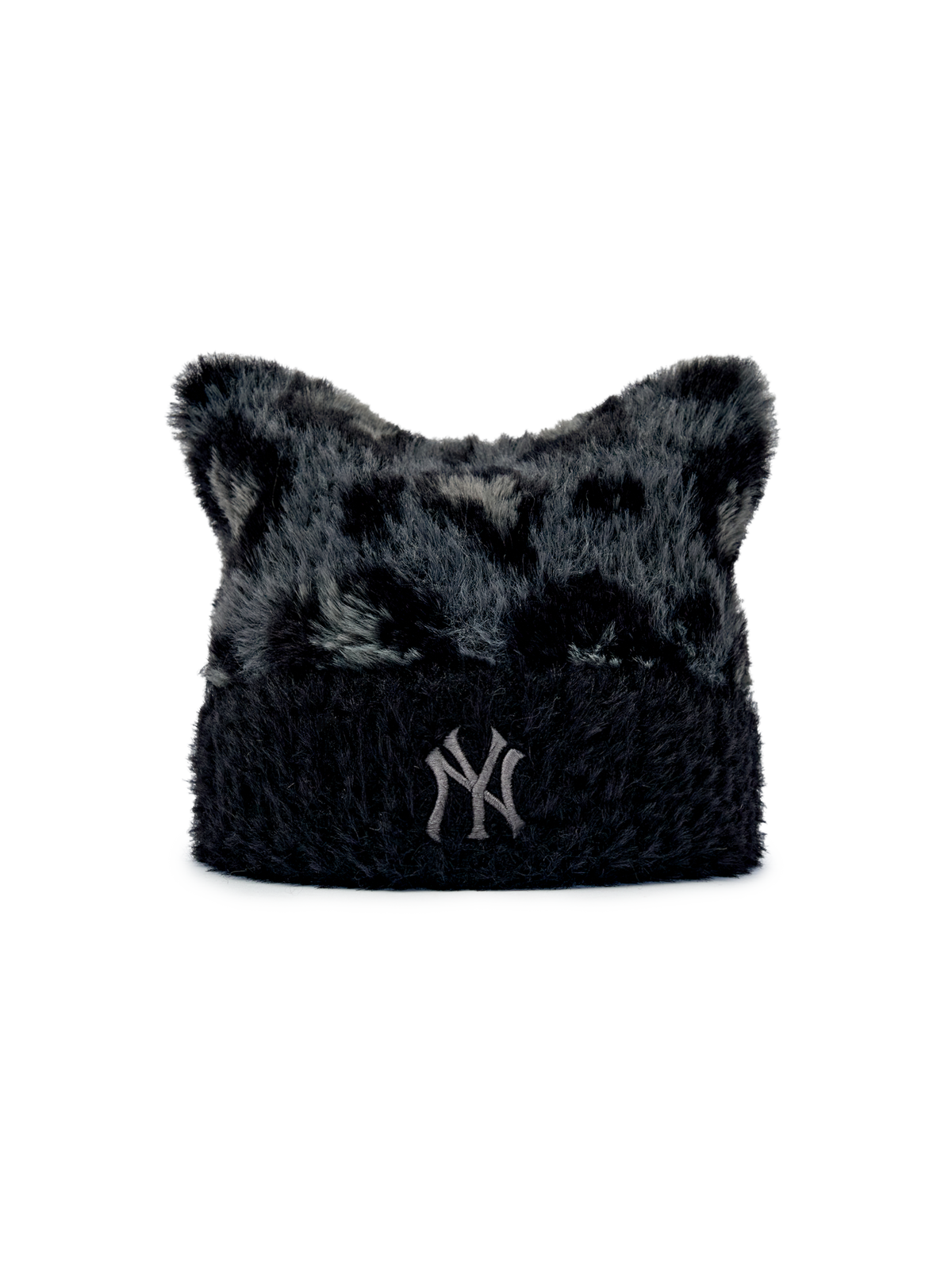 MLB Korea - MLB Leopard Meow Beanie New York Yankees (Black) product image 1 | TRAB K-Fashion Australia
