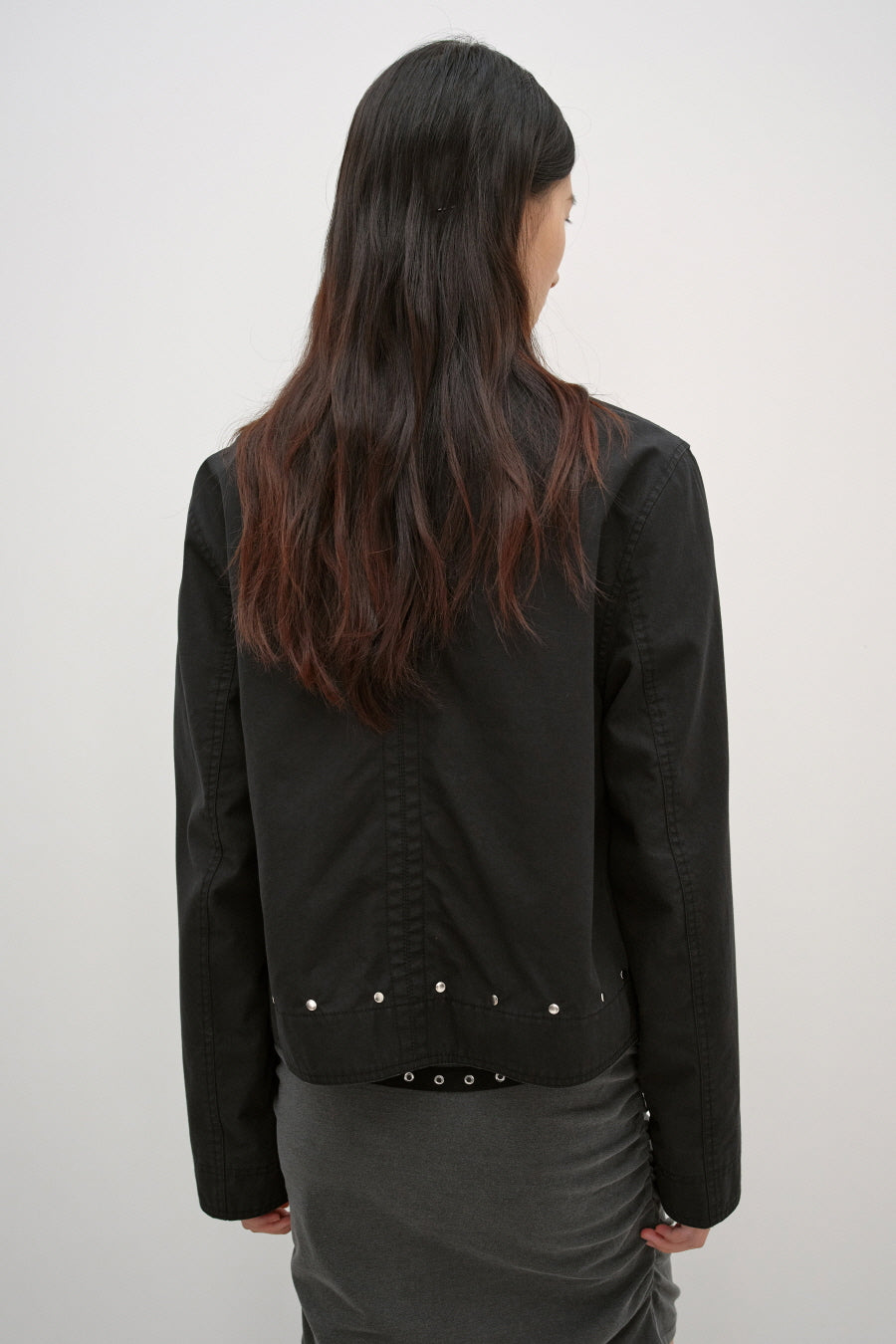 Insilence - Cotton Stud Jacket (Black) product image 6 | TRAB K-Fashion Australia