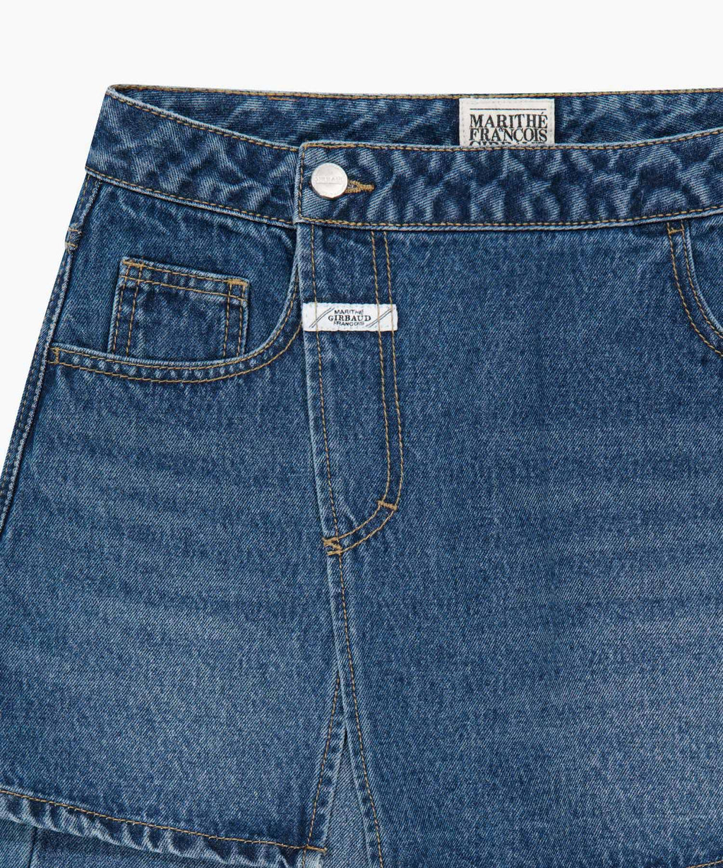Marithe & Francois Girbaud - Layered Skirt Denim Pants (Blue) product image 17 | TRAB K-Fashion Australia