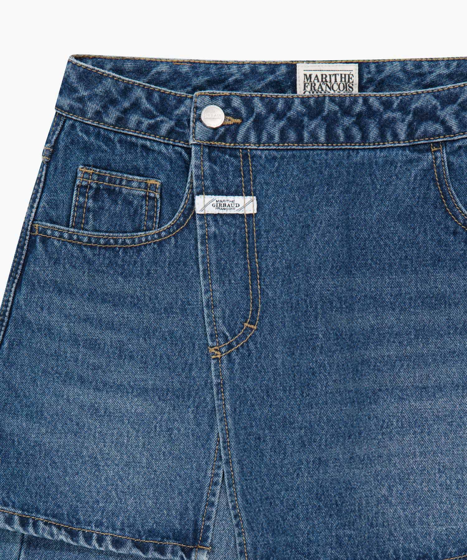 Marithe & Francois Girbaud - Layered Skirt Denim Pants (Blue) product image 17 | TRAB K-Fashion Australia