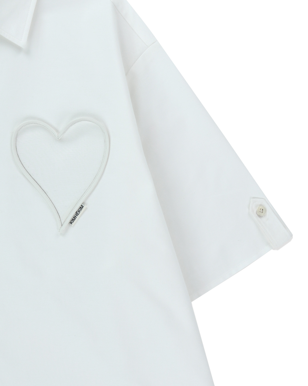 Kimhe Kim - Mesh Heart Pocket Shirt (White) product image 4 | TRAB K-Fashion Australia