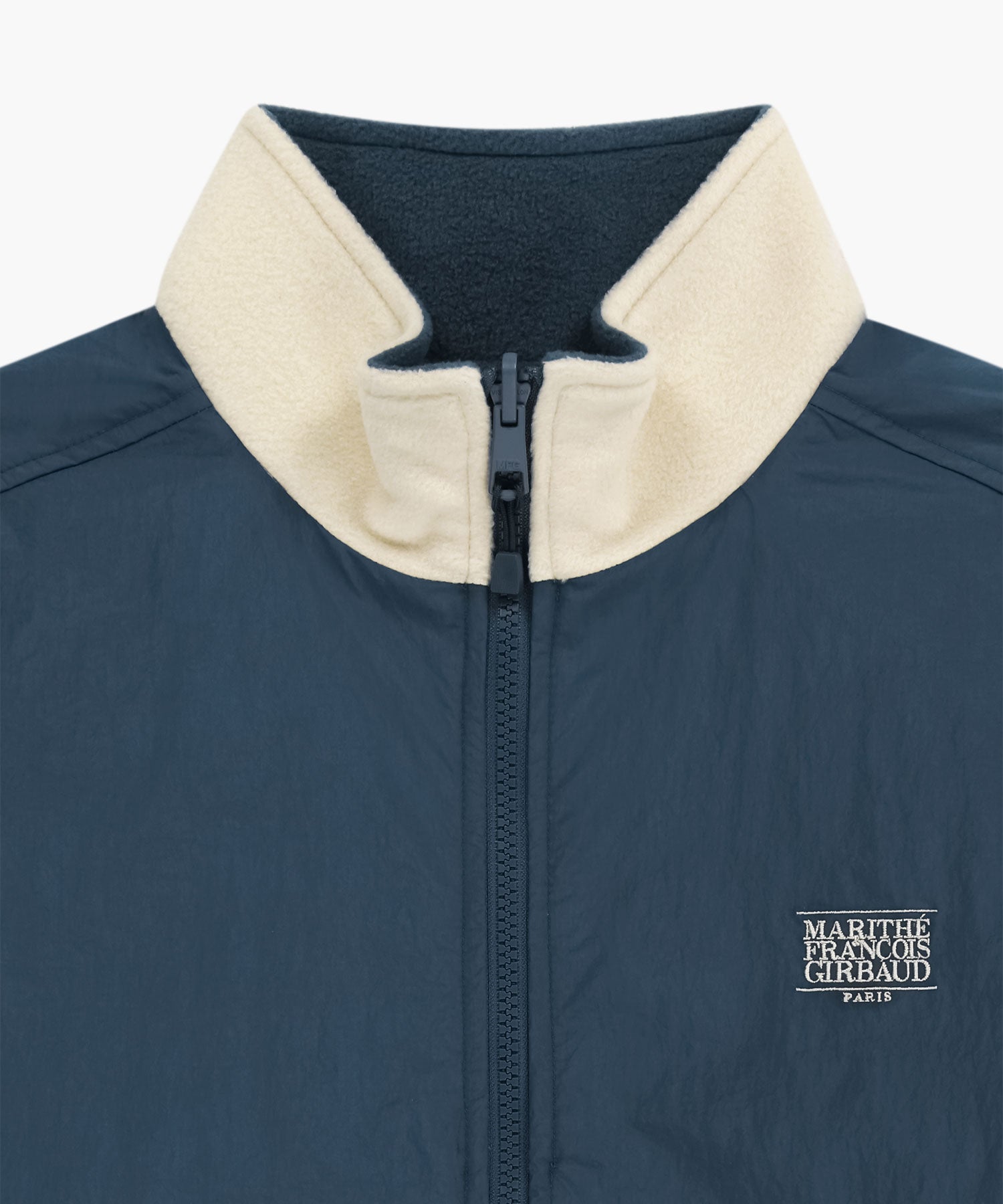 Marithe & Francois Girbaud - Classic Logo Reversible Fleece Jacket (Cream) product image 15 | TRAB K-Fashion Australia