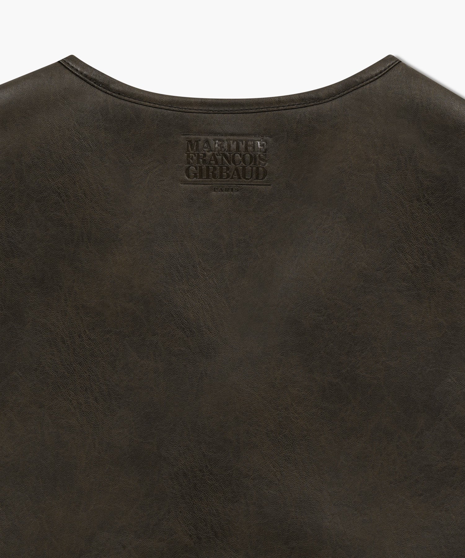 Marithe & Francois Girbaud - Faux Leather Mustang Crop Vest (Brown) product image 15 | TRAB K-Fashion Australia