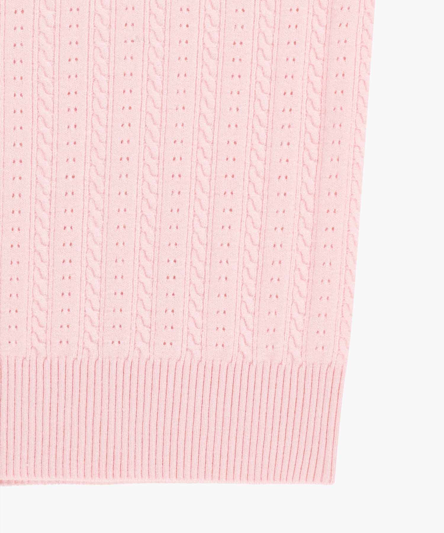 Marithe & Francois Girbaud - Small Classic Logo Half Knit Cardigan Set Up (Light Pink) product image 15 | TRAB K-Fashion Australia