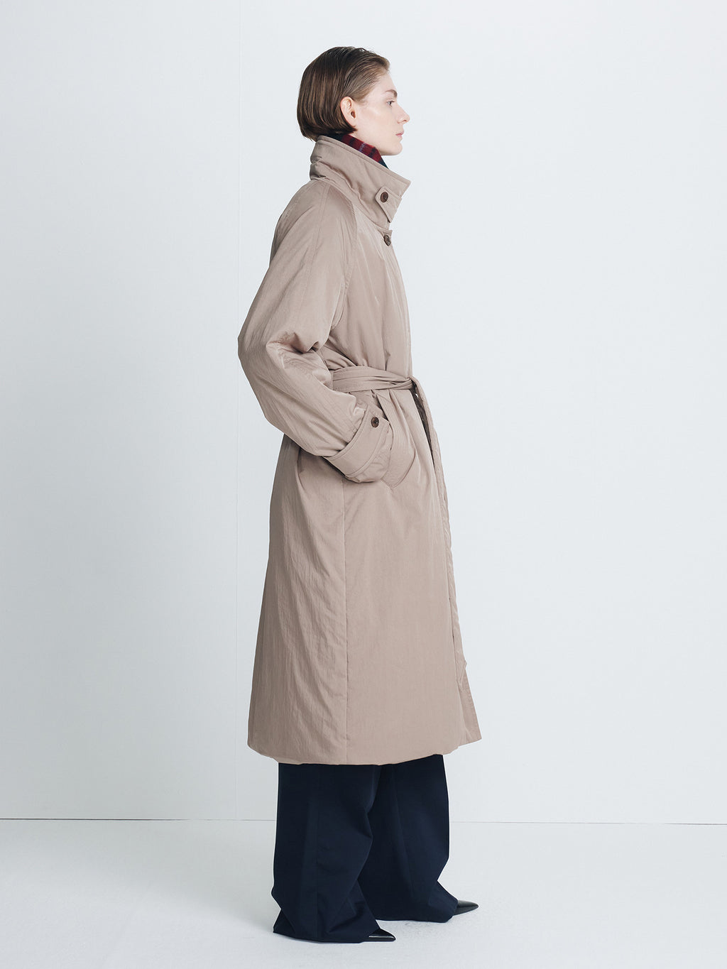 Tonywack - Tailored Trench Puffer Coat (Beige) product image 2 | TRAB K-Fashion Australia