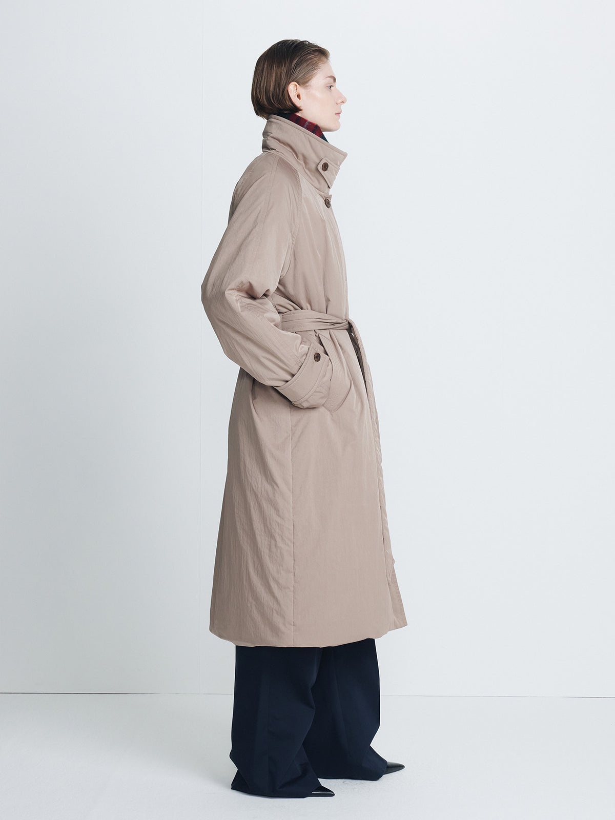 Tonywack - Tailored Trench Puffer Coat (Beige) product image 2 | TRAB K-Fashion Australia