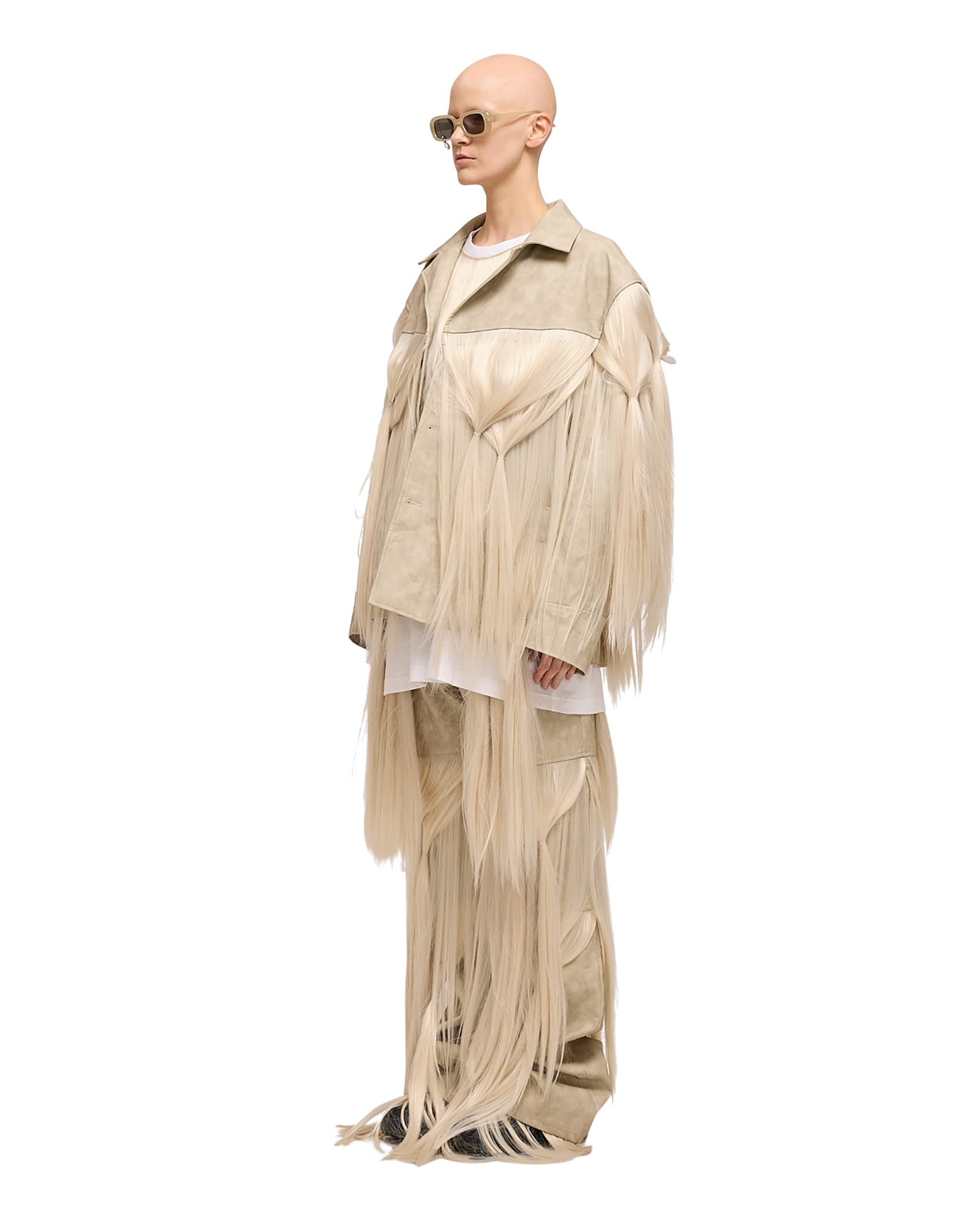Kimhe Kim - Hair Embellished Western Pants (Grey) product image 2 | TRAB K-Fashion Australia