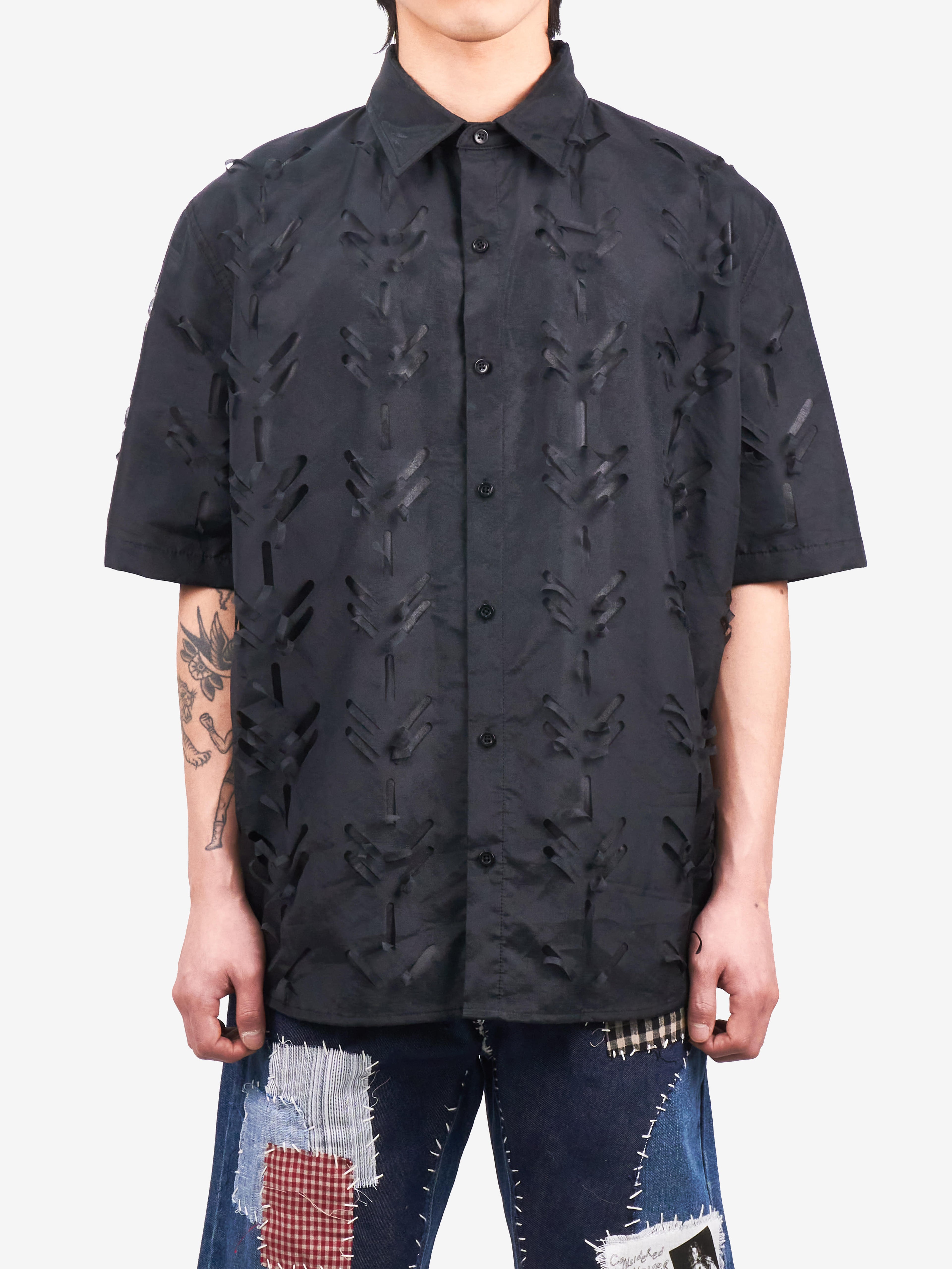 Juntae Kim - Layered Laser Slash Shirts (OC1) product image 1 | TRAB K-Fashion Australia
