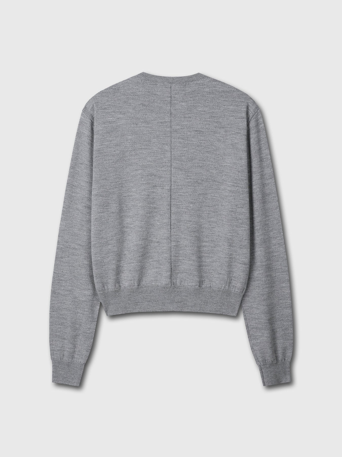 Tonywack - Super Fine Wool Crew-Neck Cardigan (Grey) product image 11 | TRAB K-Fashion Australia