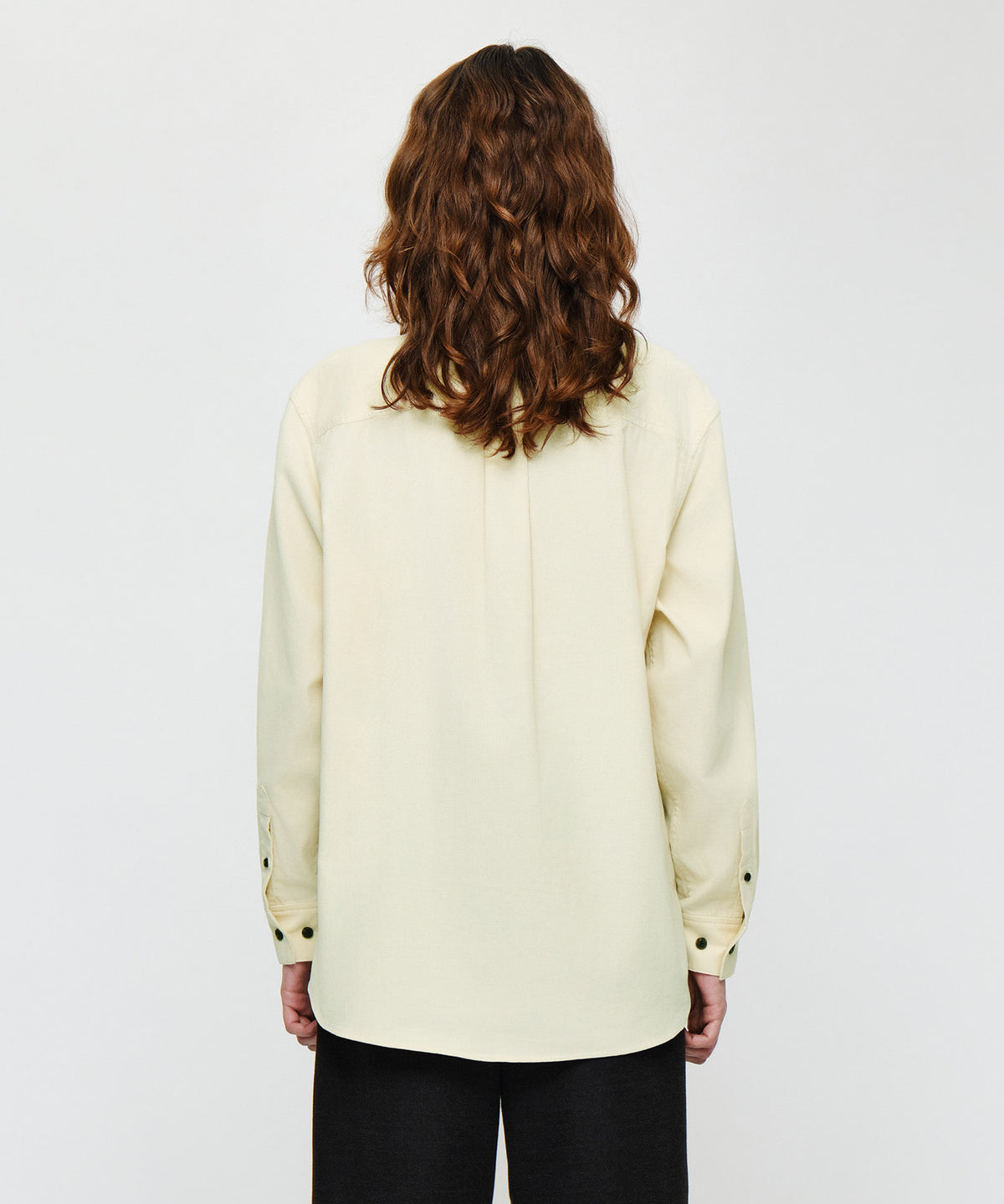 Marithe & Francois Girbaud - Micro Classic Logo Corduroy Shirt (Ivory) product image 3 | TRAB K-Fashion Australia