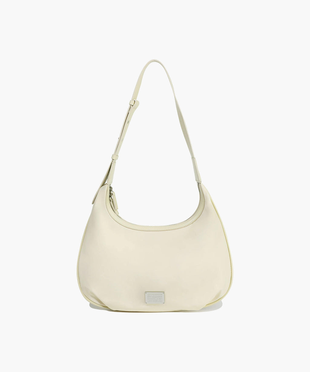 Marithe & Francois Girbaud - Classic Logo Round Shoulder Bag (Light Beige) product image 1 | TRAB K-Fashion Australia