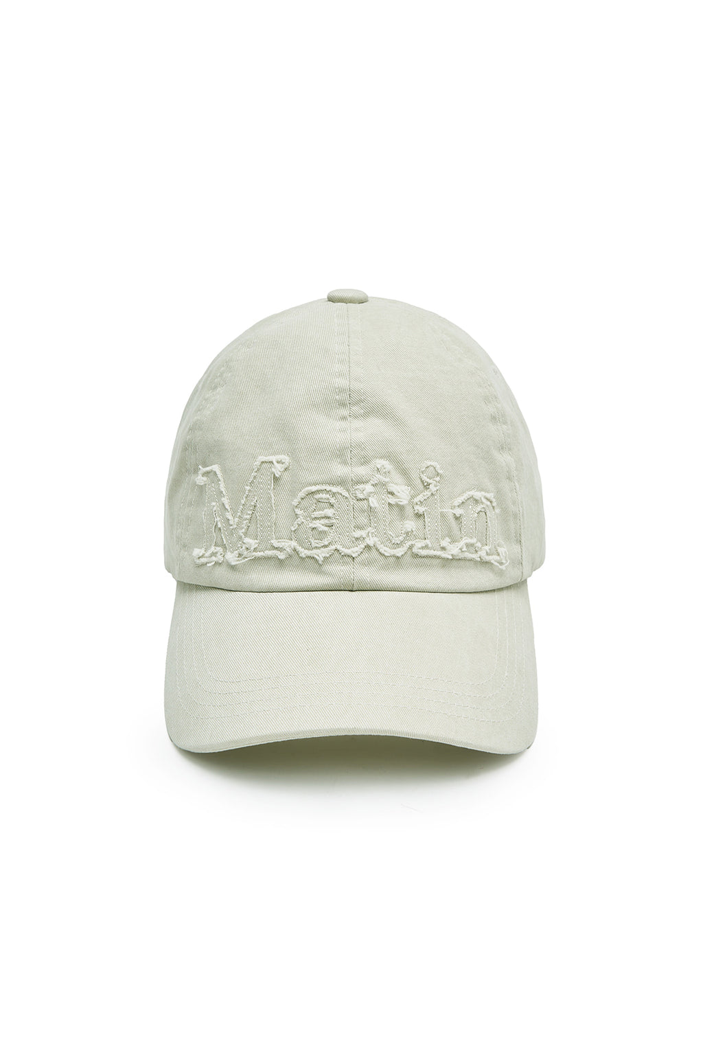 Matin Kim - Rough Cut Applique Ball Cap (Light Beige) product image 1 | TRAB K-Fashion Australia