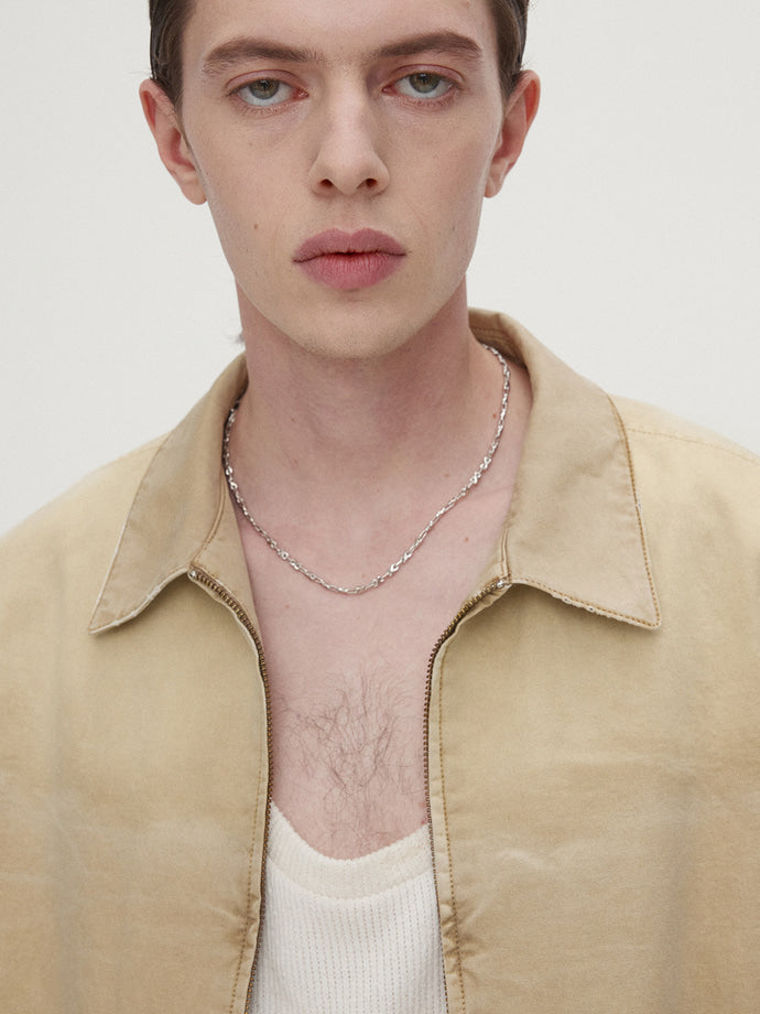 Tonywack - Garment-Dyed Cotton Distressed Mechanic Jacket (Faded Beige) product image 6 | TRAB K-Fashion Australia