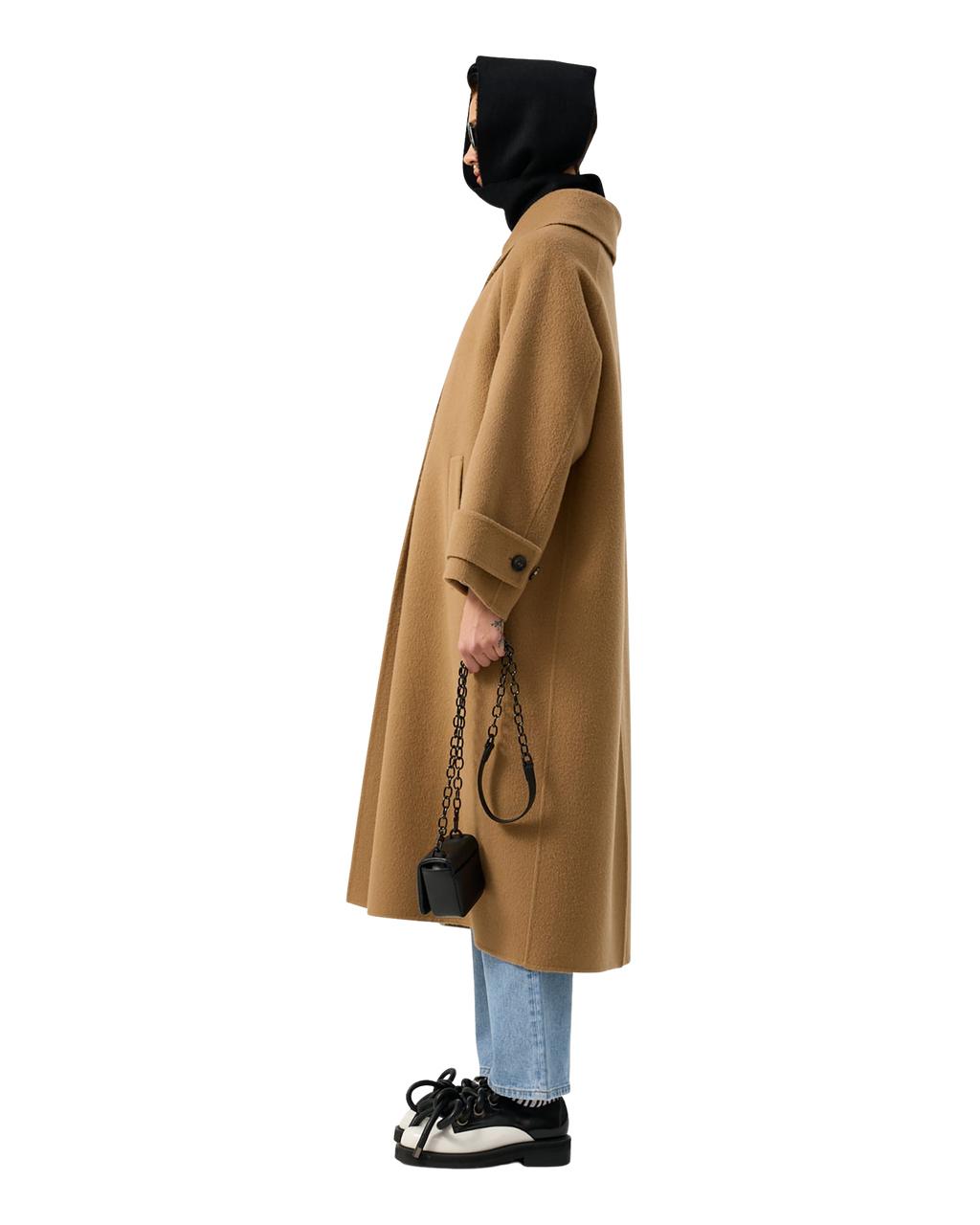 Kimhe Kim - Scarf Detail Long Coat (Beige) product image 18 | TRAB K-Fashion Australia