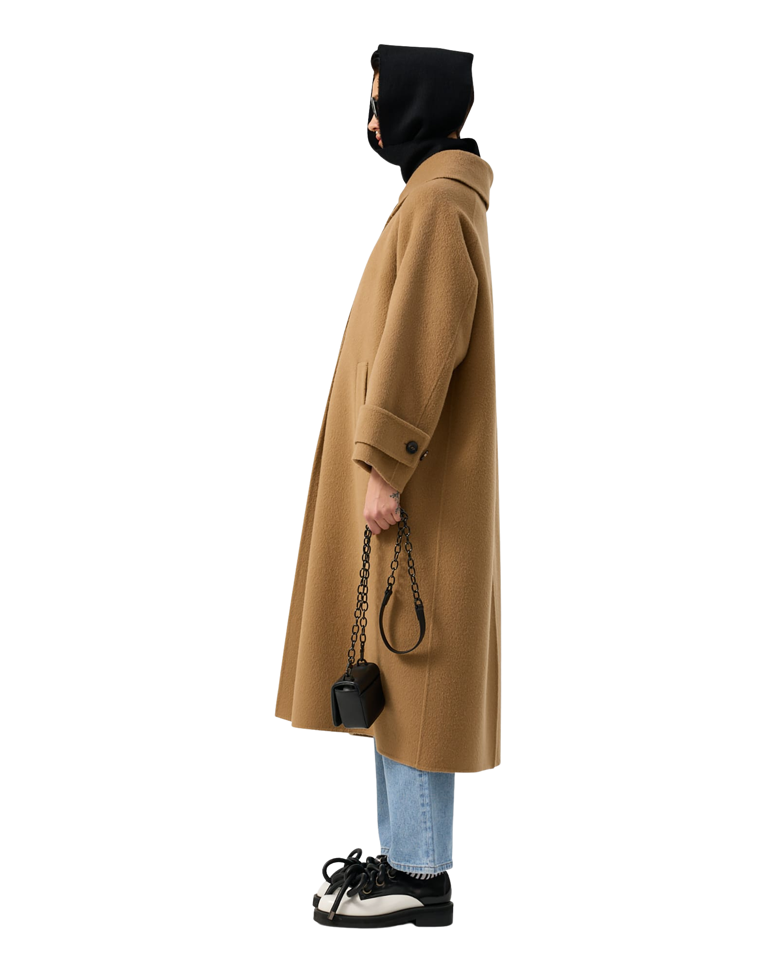 Kimhe Kim - Scarf Detail Long Coat (Beige) product image 18 | TRAB K-Fashion Australia