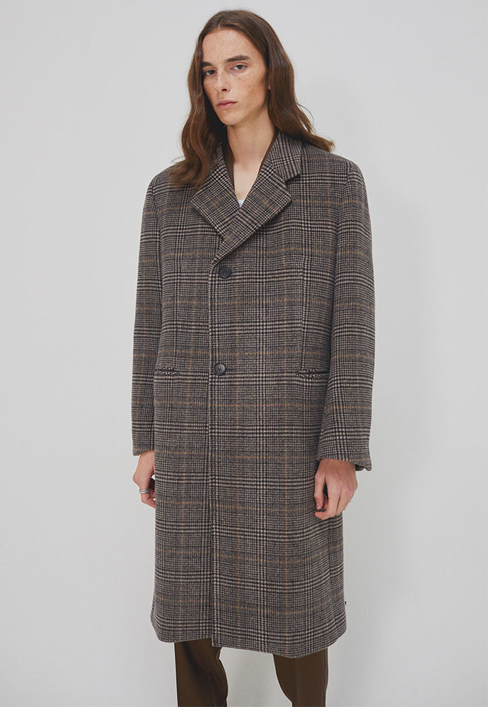 Tonywack - Sortie Wrap Coat (Brown Glen Check) product image 3 | TRAB K-Fashion Australia