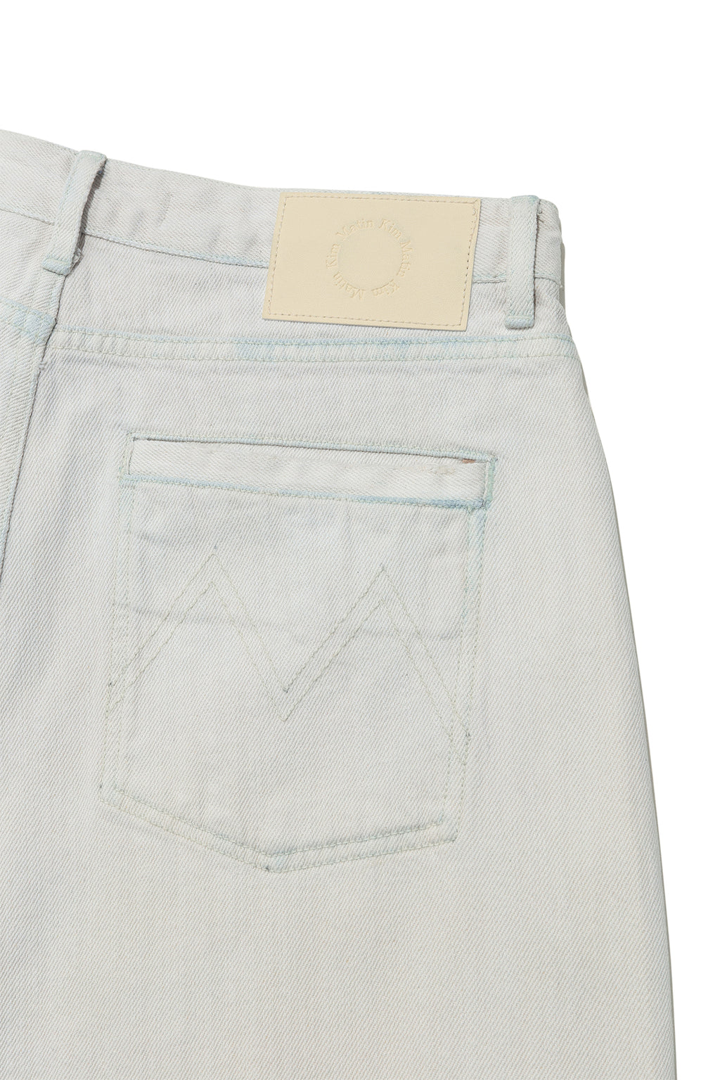 Matin Kim - Damage Point Washed Wide Denim Pants (Light Grey) product image 6 | TRAB K-Fashion Australia