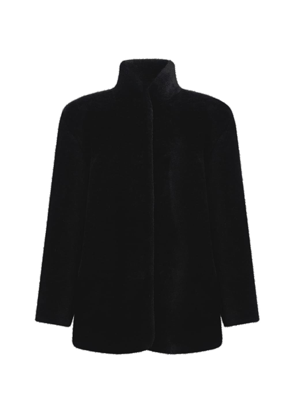 Amomento - shearling mid jacket (Black) product image 6 | TRAB K-Fashion Australia