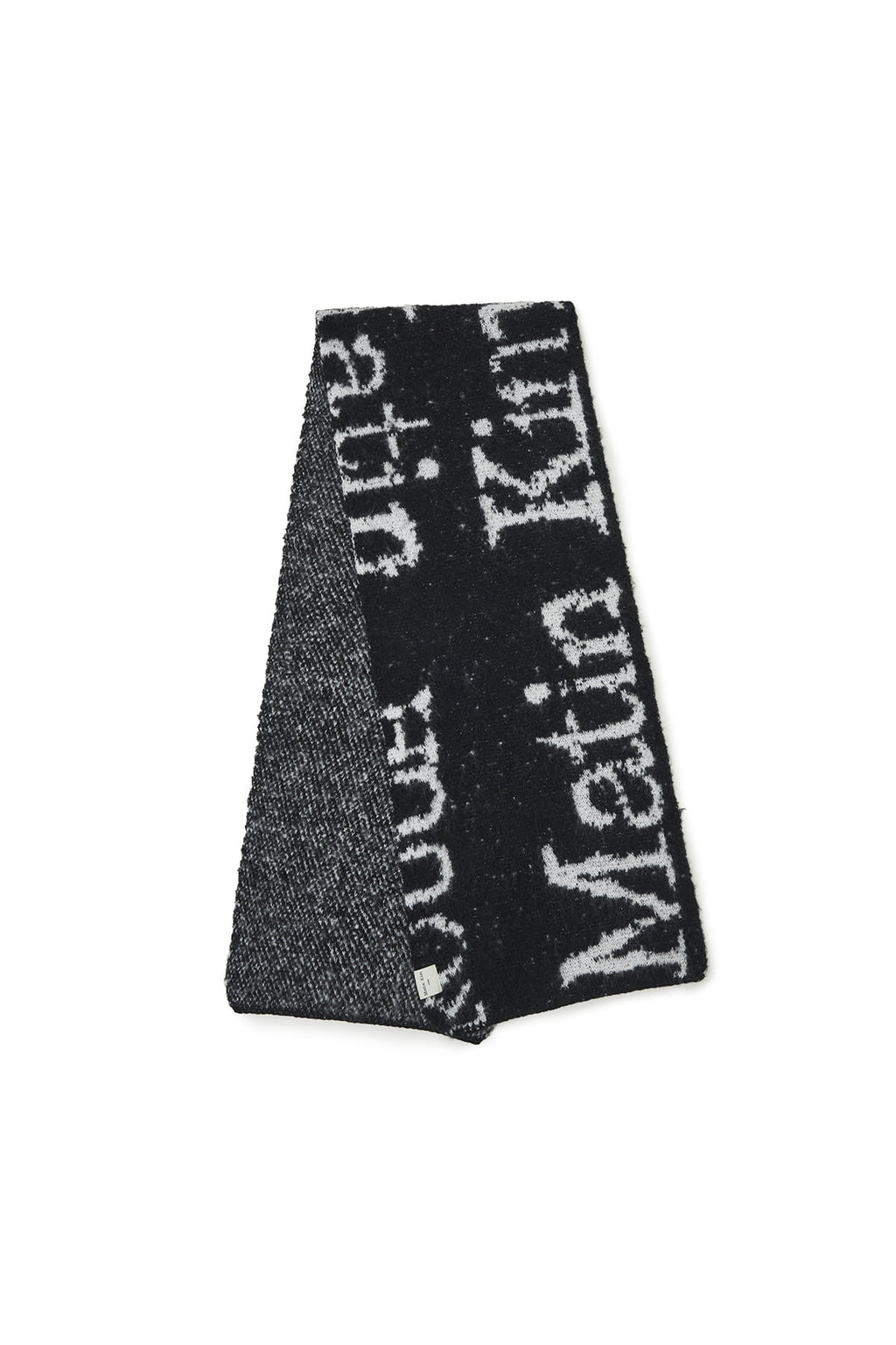 Matin Kim - Cracked Logo Muffler (Black) product image 2 | TRAB K-Fashion Australia