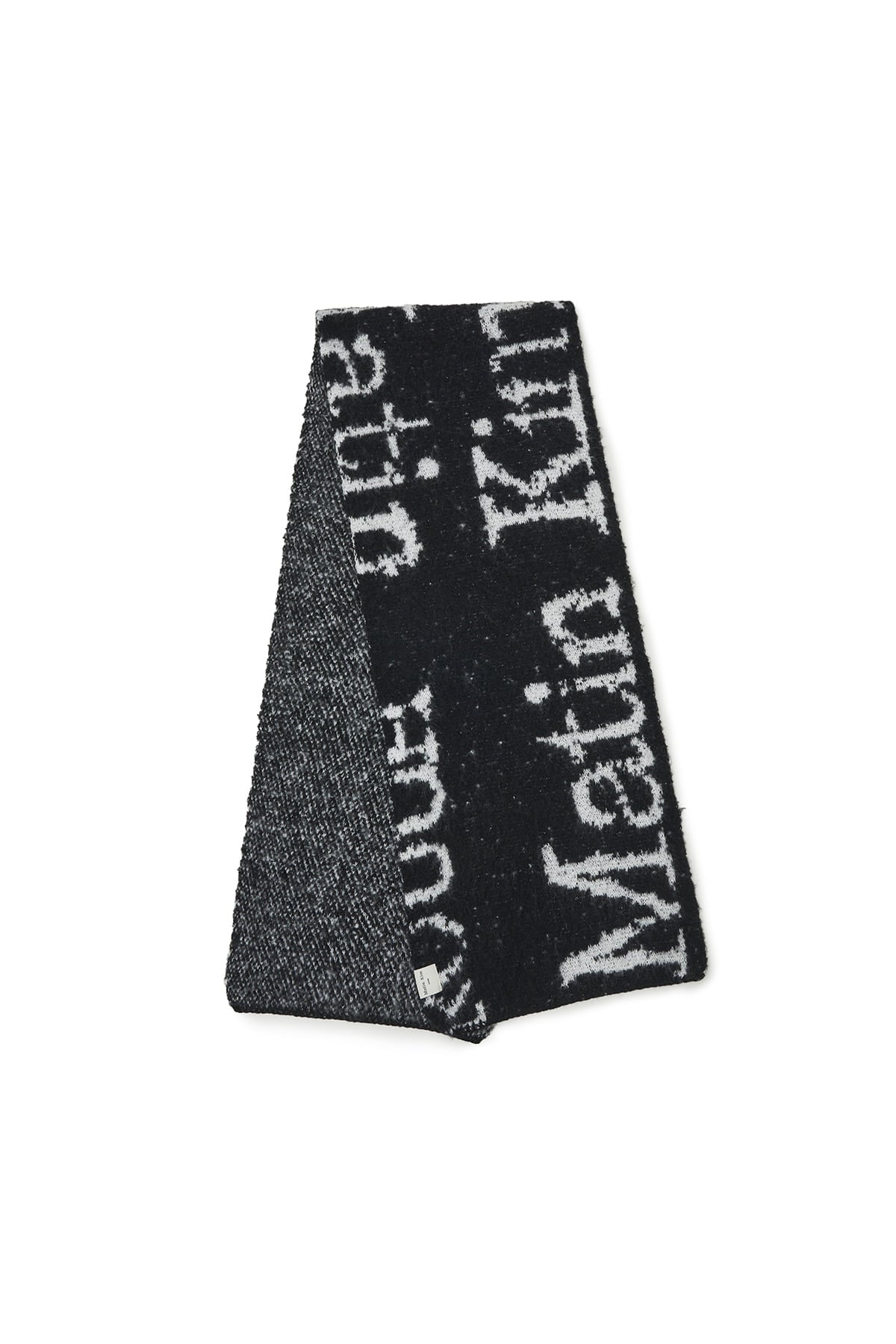 Matin Kim - Cracked Logo Muffler (Black) product image 2 | TRAB K-Fashion Australia