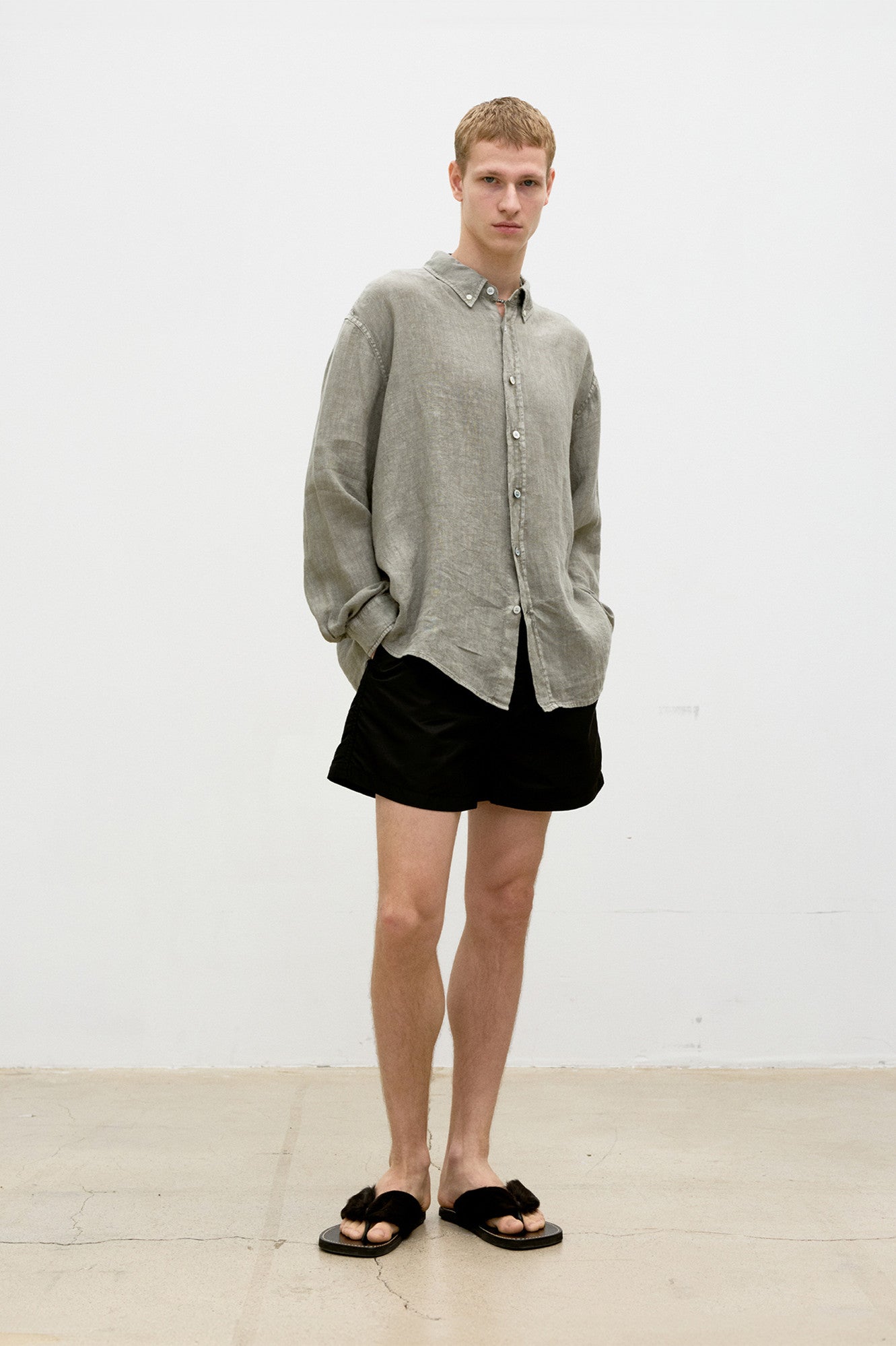 Coor - Puckering Nylon Tech Shorts (Black) product image 2 | TRAB K-Fashion Australia