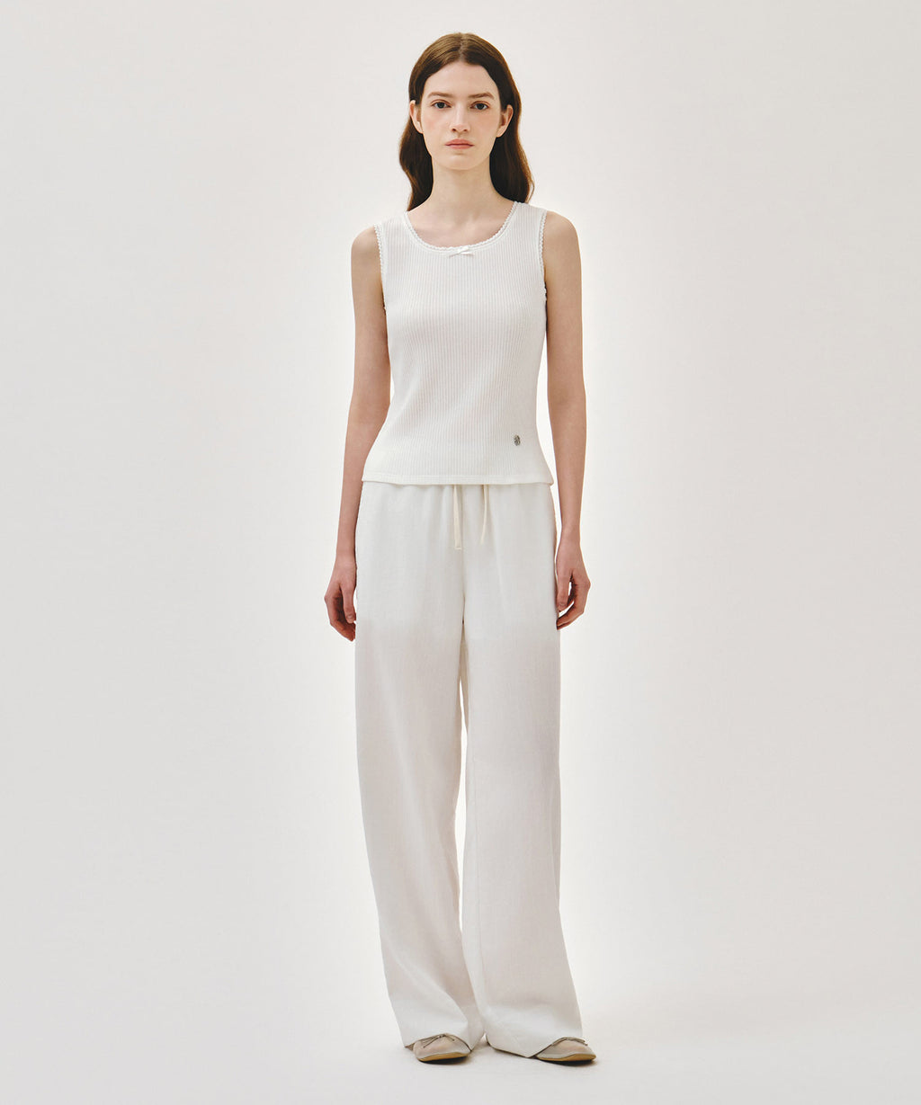 Marithe & Francois Girbaud - Lace Detail Sleeveless (White) product image 5 | TRAB K-Fashion Australia