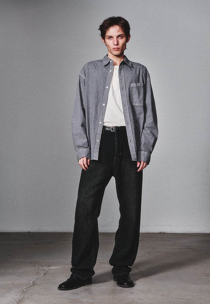 Art if acts - Sashiko 5P Pants_Japanese Fabric (Vintage Black) product image 1 | TRAB K-Fashion Australia