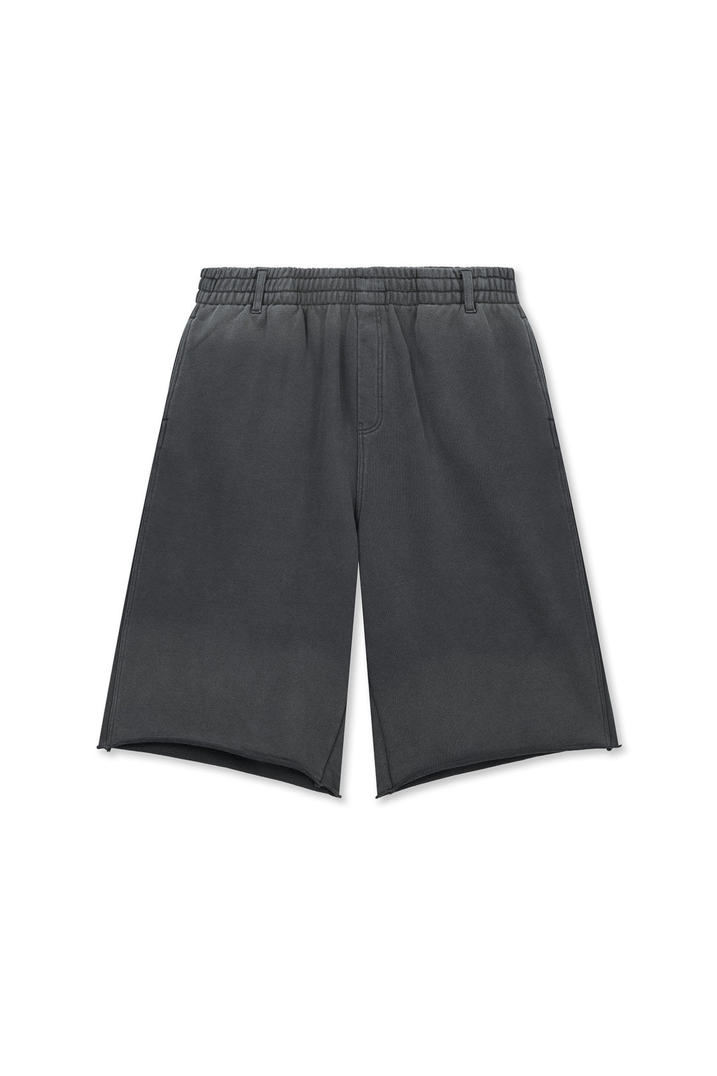 Matin Kim - Vintage Washed Back Logo Bermuda Sweatpants (Charcoal) product image 1 | TRAB K-Fashion Australia