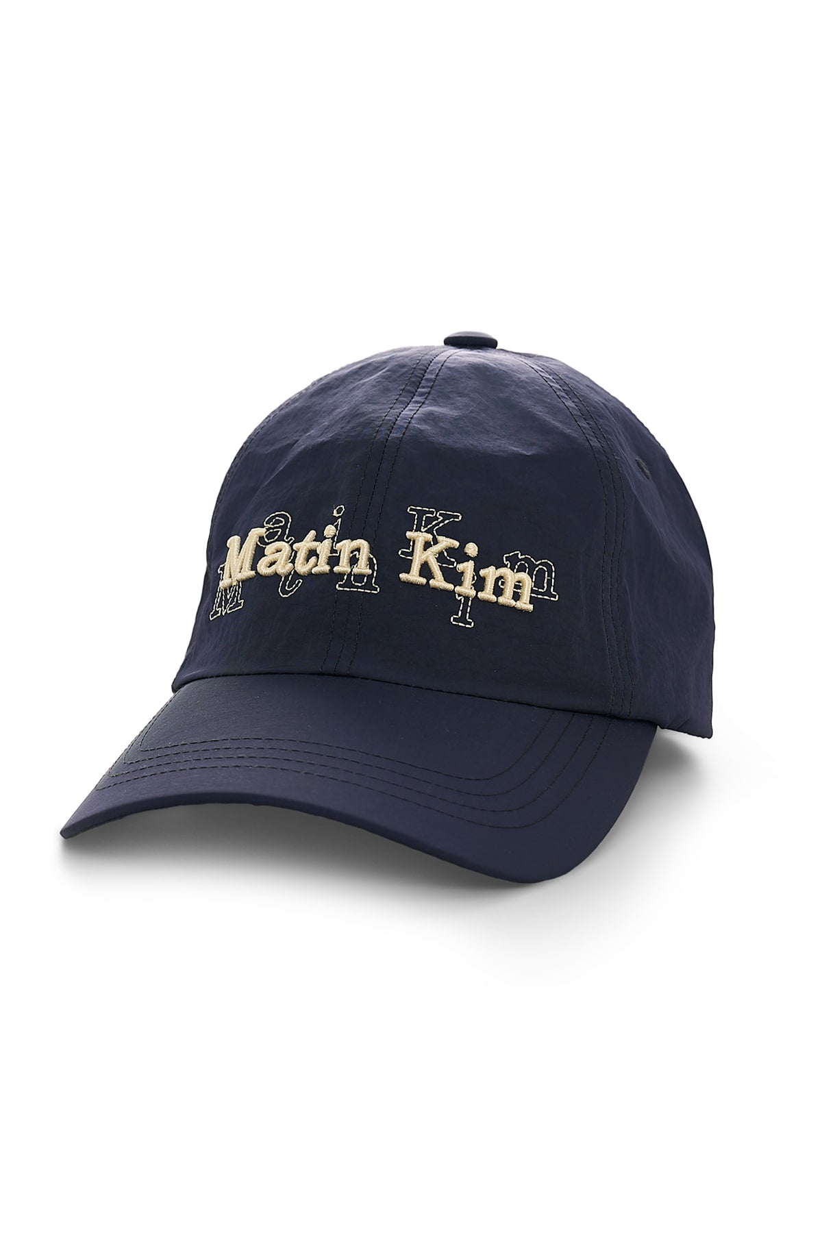 Matin Kim - Overlay Logo Ball Cap (Navy) product image 5 | TRAB K-Fashion Australia