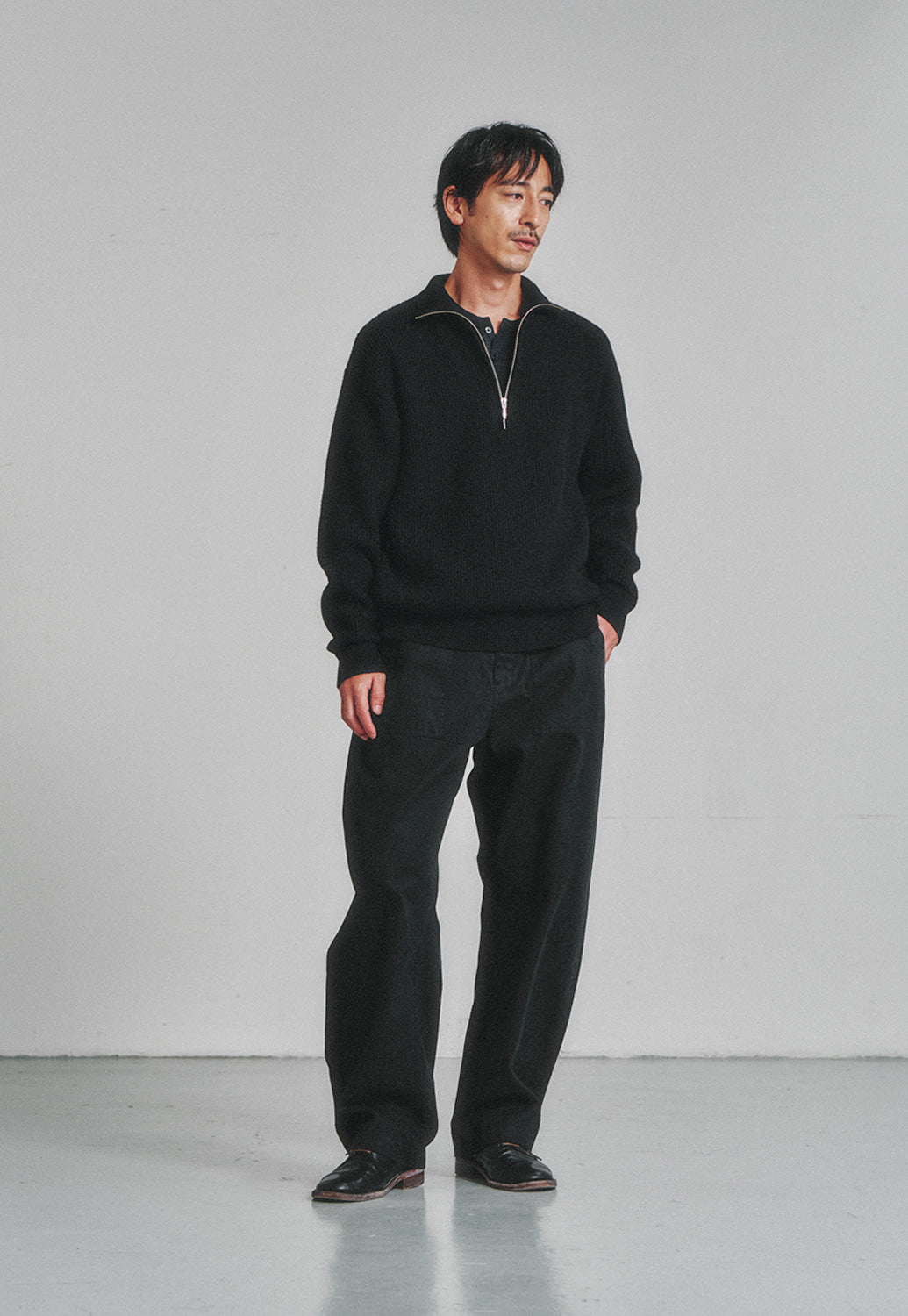 Art if acts - Curved Fatigue Trousers (Black) product image 2 | TRAB K-Fashion Australia