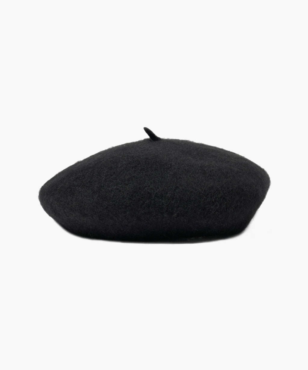 Marithe & Francois Girbaud - Circle Logo Embroidery Wool Beret (Black) product image 2 | TRAB K-Fashion Australia