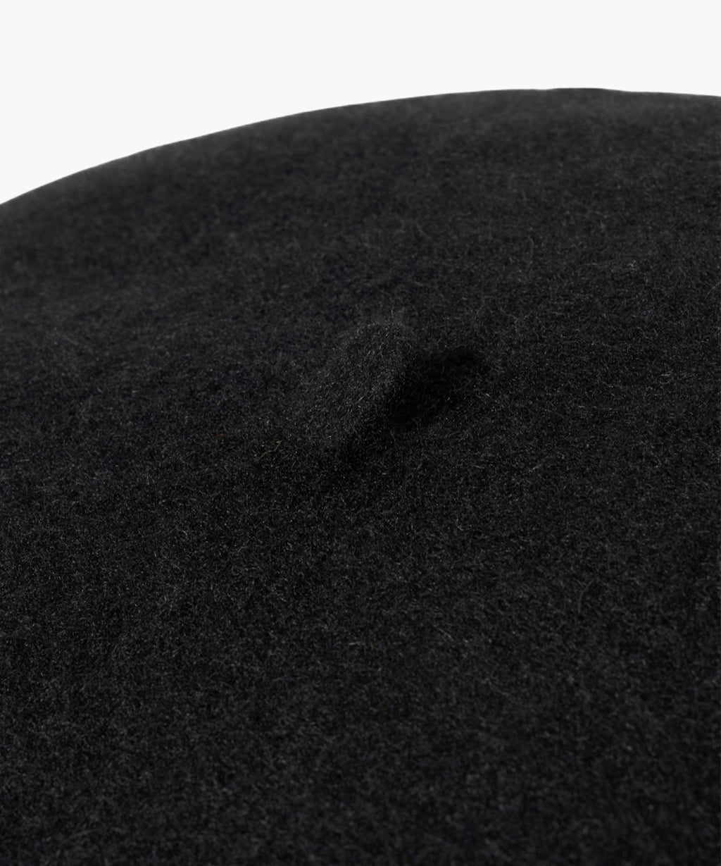 Marithe & Francois Girbaud - Circle Logo Embroidery Wool Beret (Black) product image 3 | TRAB K-Fashion Australia