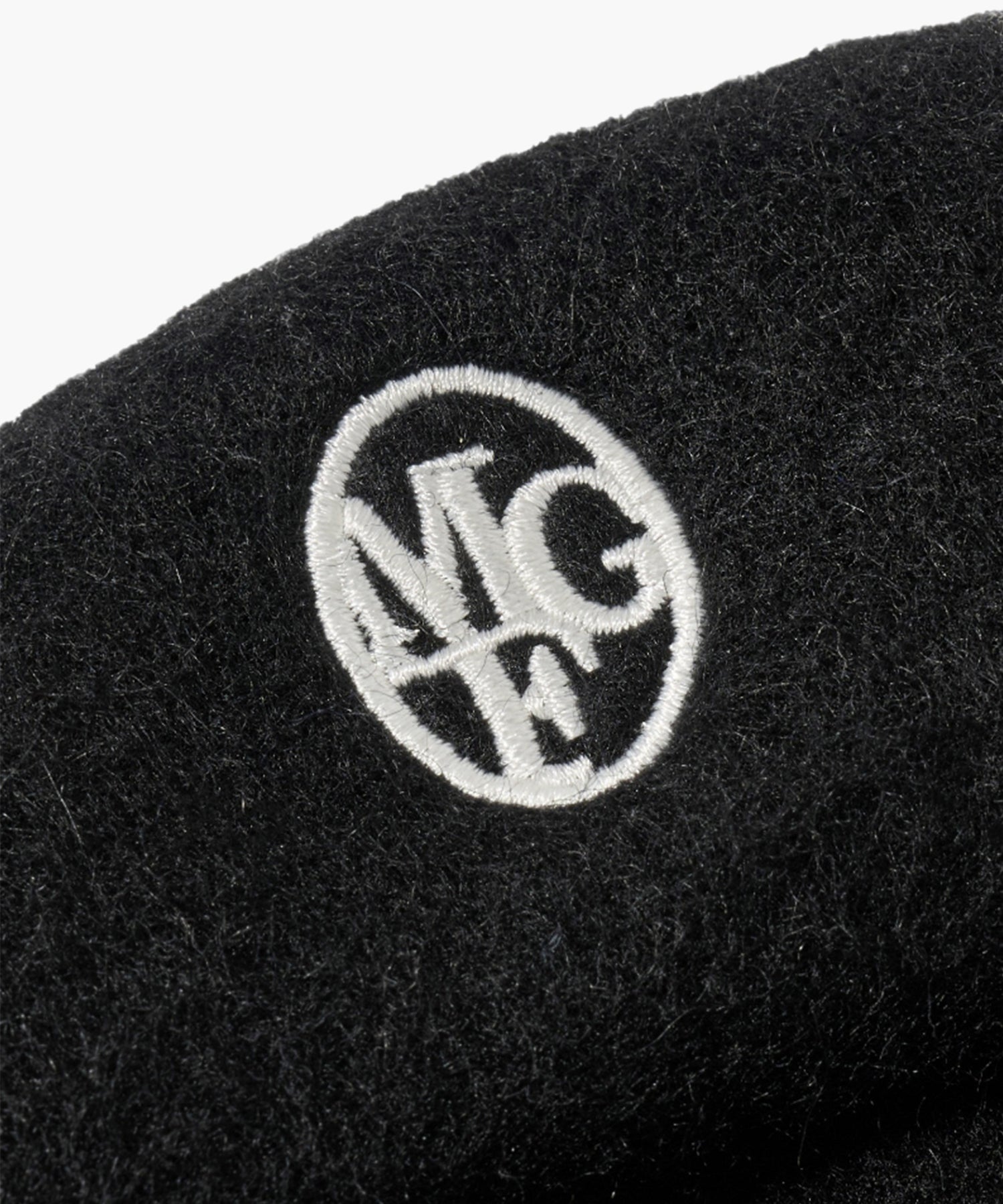 Marithe & Francois Girbaud - Circle Logo Embroidery Wool Beret (Black) product image 4 | TRAB K-Fashion Australia