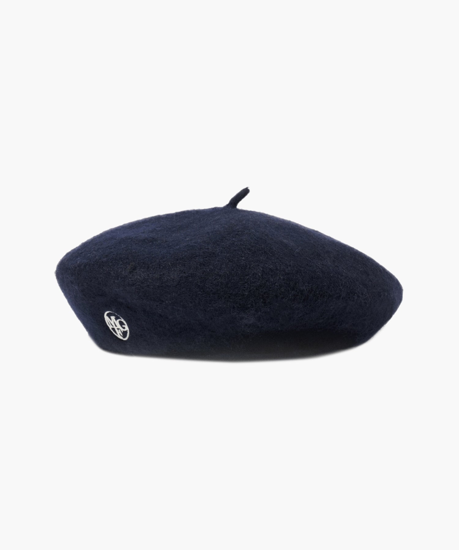 Marithe & Francois Girbaud - Circle Logo Embroidery Wool Beret (Navy) product image 1 | TRAB K-Fashion Australia