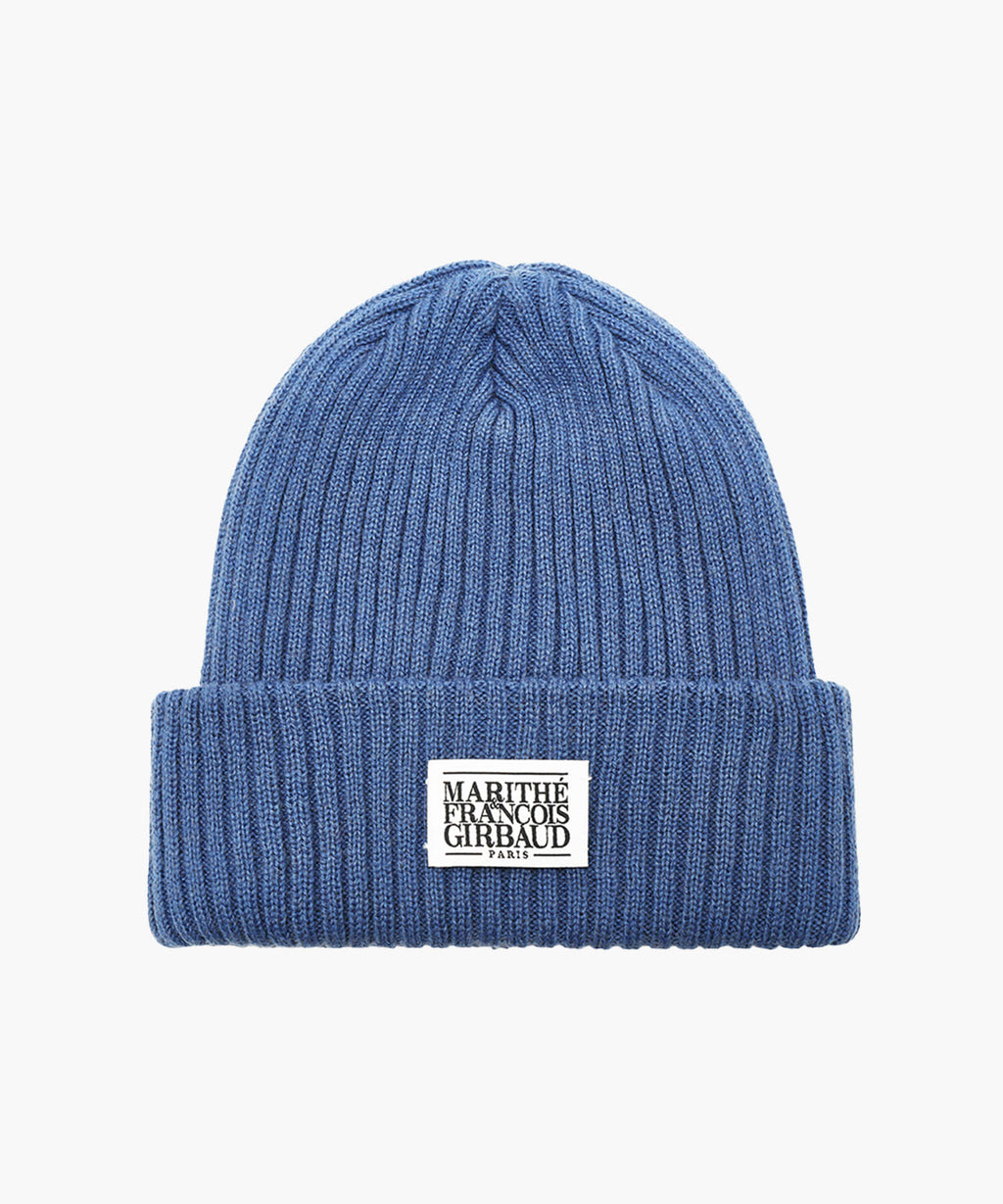 Marithe & Francois Girbaud - Classic Logo Beanie (Light Blue) product image 2 | TRAB K-Fashion Australia