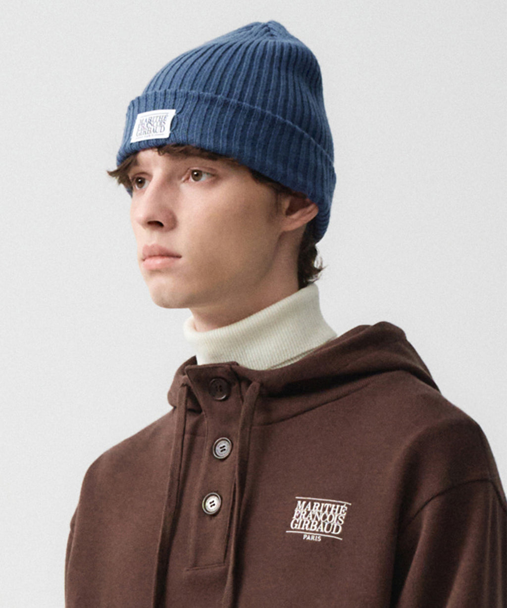 Marithe & Francois Girbaud - Classic Logo Beanie (Light Blue) product image 5 | TRAB K-Fashion Australia