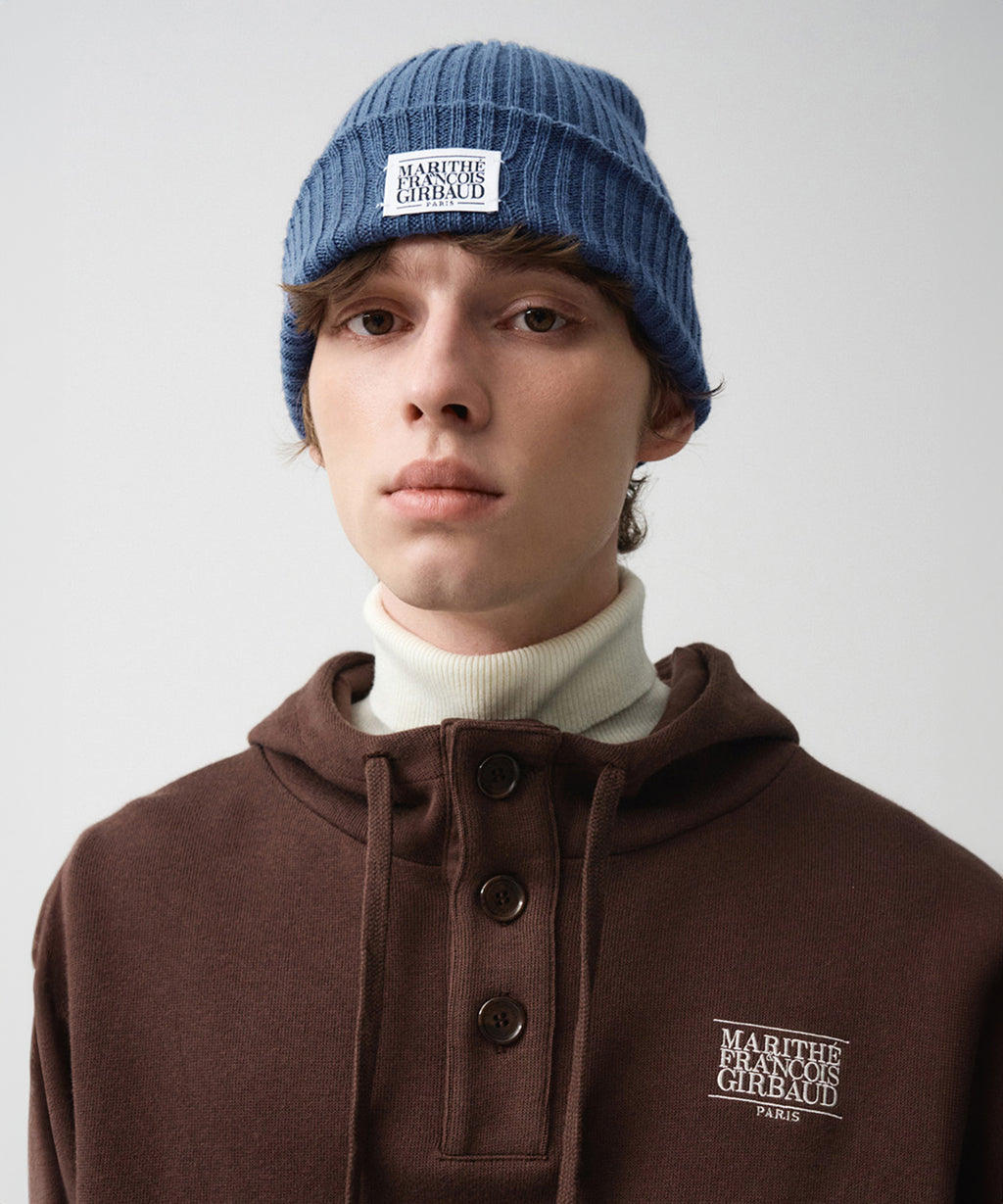 Marithe & Francois Girbaud - Classic Logo Beanie (Light Blue) product image 6 | TRAB K-Fashion Australia