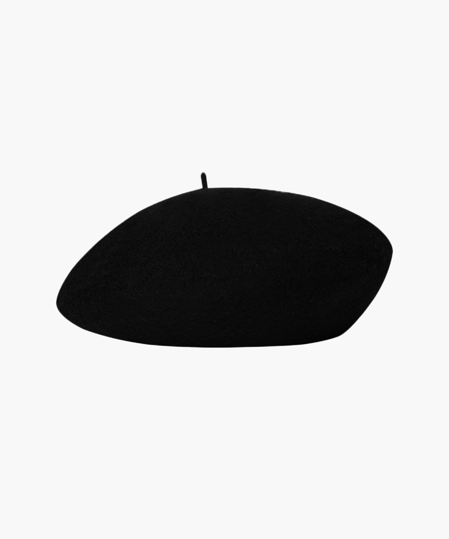 Marithe & Francois Girbaud - Metal Circle Logo Wool Beret (Black) product image 2 | TRAB K-Fashion Australia