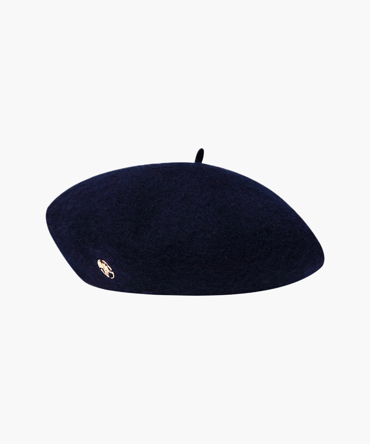 Marithe & Francois Girbaud - Metal Circle Logo Wool Beret (Navy) product image 1 | TRAB K-Fashion Australia