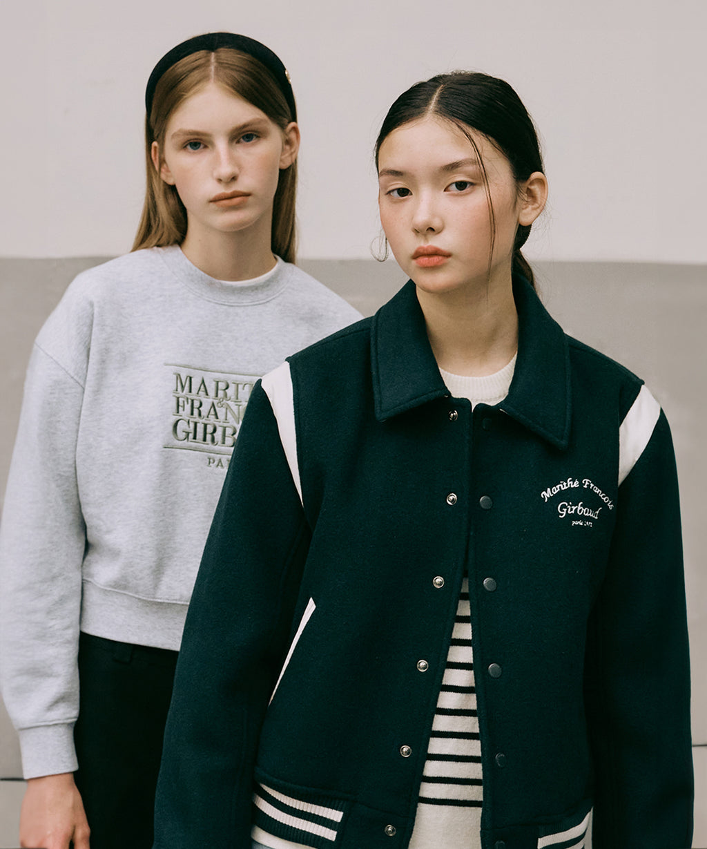 Marithe & Francois Girbaud - Chain Logo Varsity Jacket (Dark Green) product image 4 | TRAB K-Fashion Australia