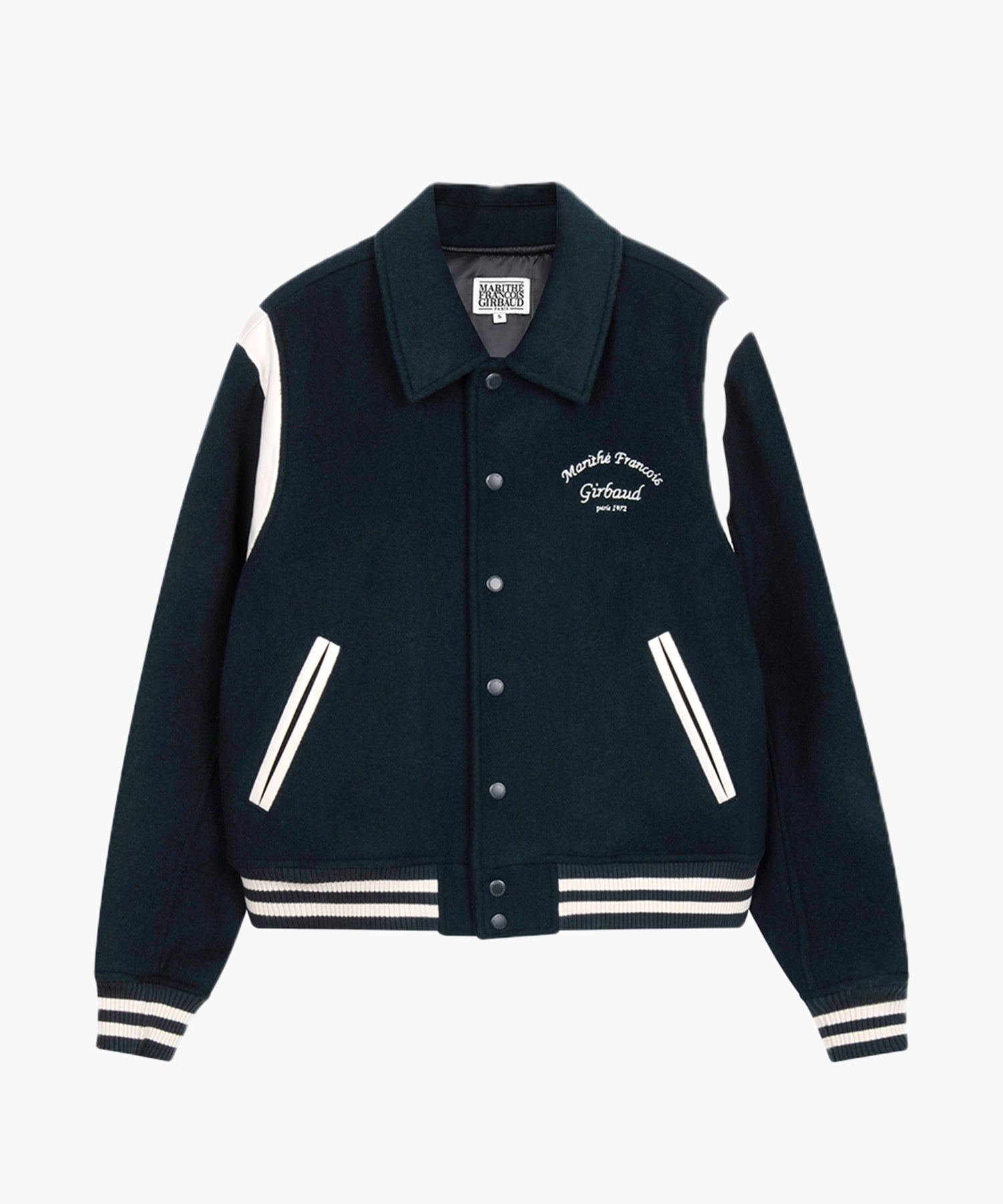 Marithe & Francois Girbaud - Chain Logo Varsity Jacket (Dark Green) product image 5 | TRAB K-Fashion Australia