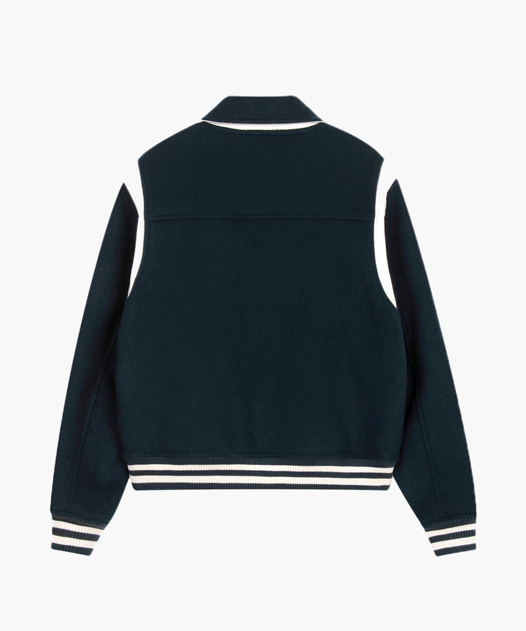 Marithe & Francois Girbaud - Chain Logo Varsity Jacket (Dark Green) product image 6 | TRAB K-Fashion Australia