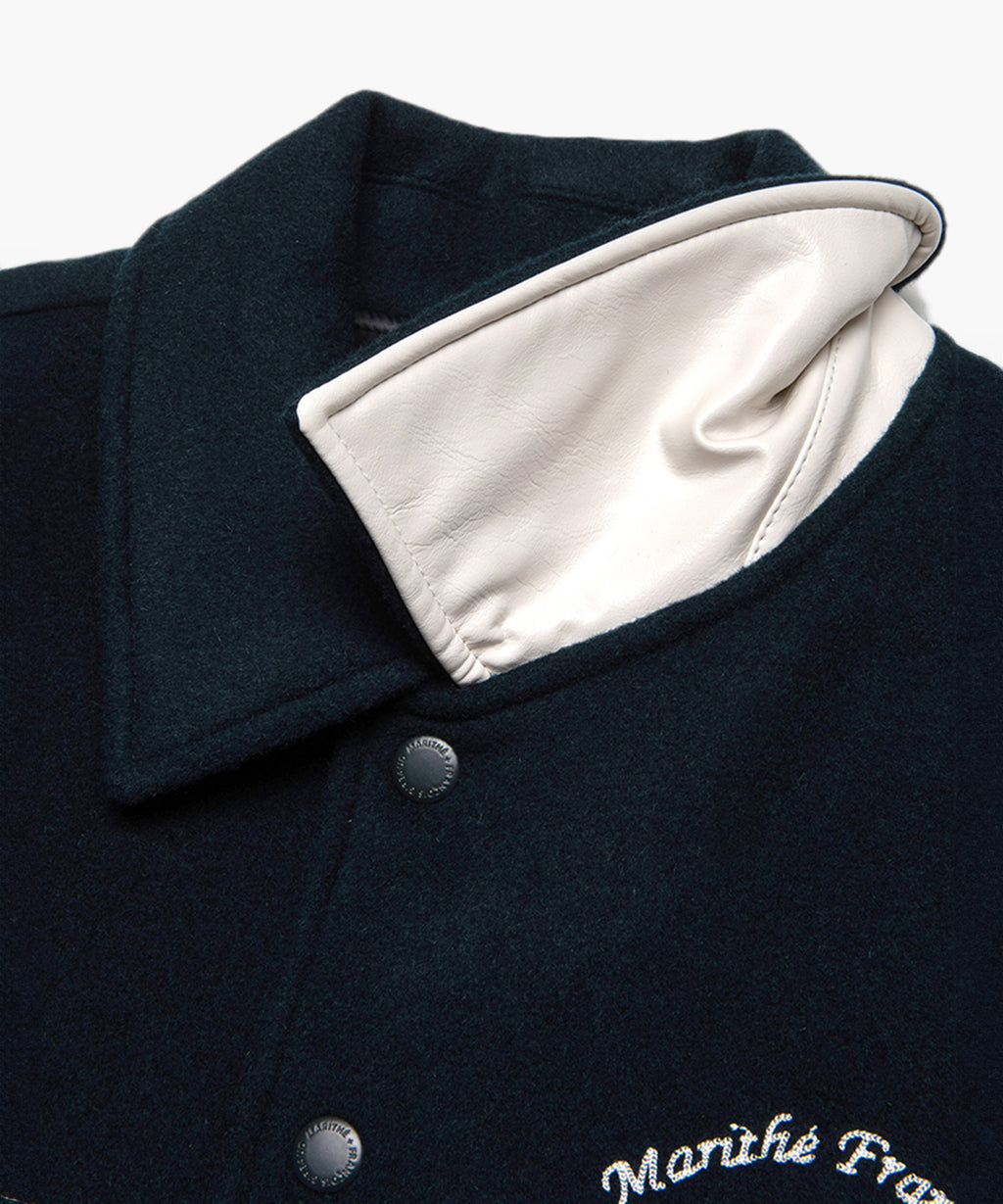 Marithe & Francois Girbaud - Chain Logo Varsity Jacket (Dark Green) product image 7 | TRAB K-Fashion Australia
