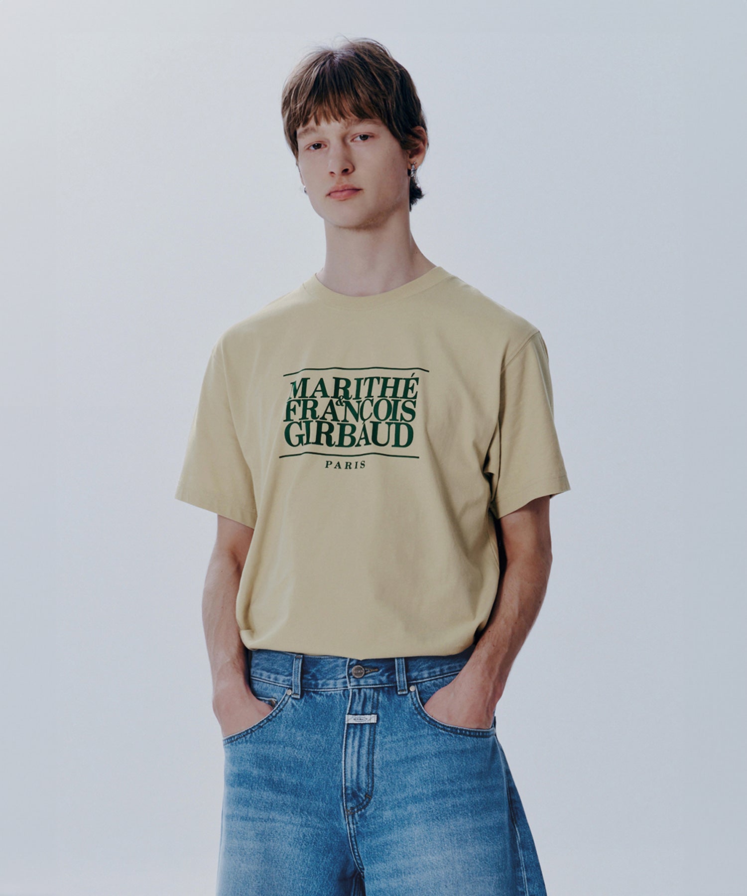 Marithe & Francois Girbaud - Classic Logo Tee (Khaki Beige) product image 1 | TRAB K-Fashion Australia
