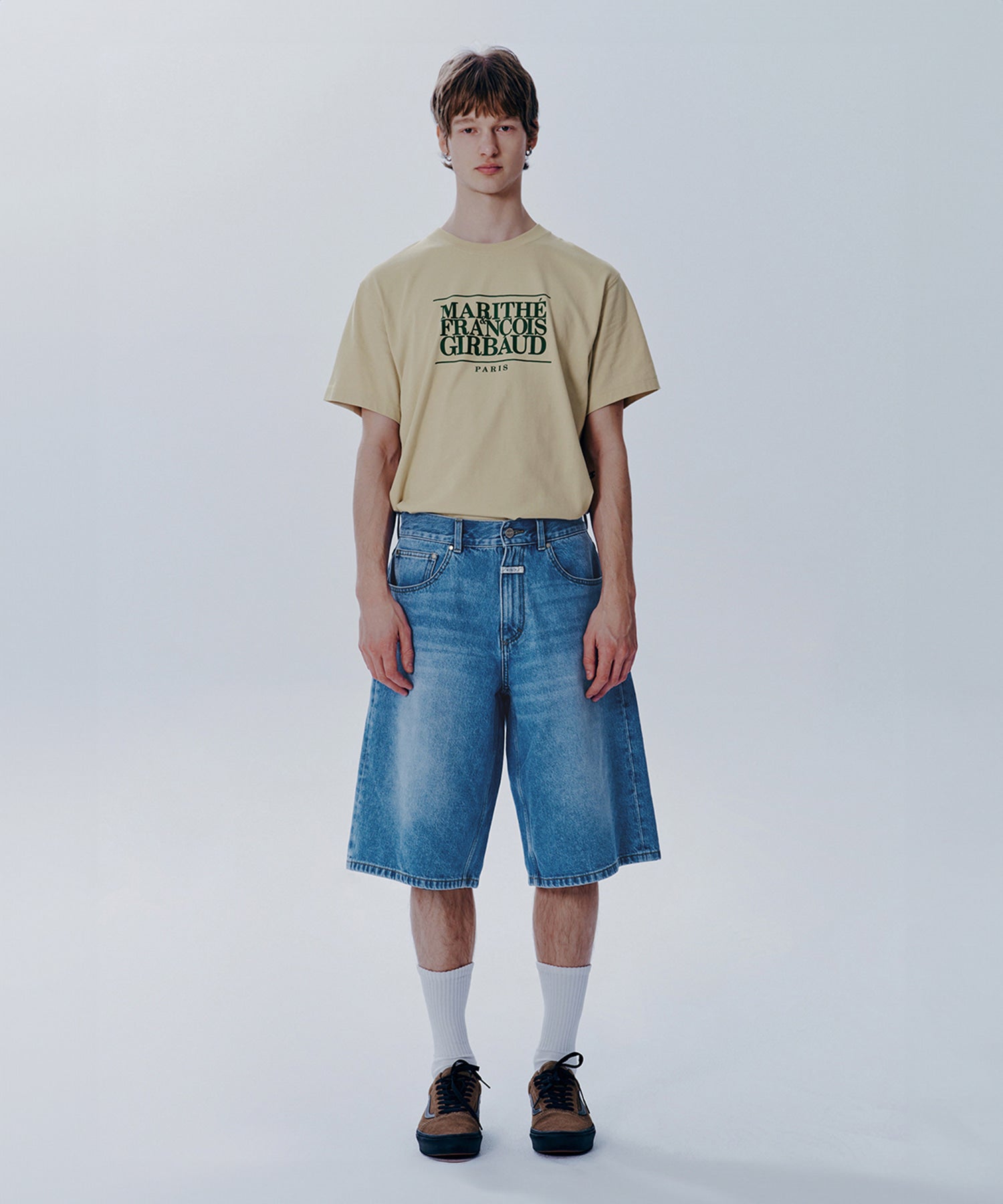 Marithe & Francois Girbaud - Classic Logo Tee (Khaki Beige) product image 2 | TRAB K-Fashion Australia