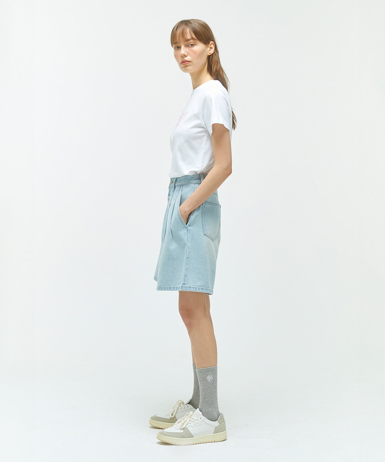 Marithe & Francois Girbaud - Regular Logo Tee (White/Pink) product image 3 | TRAB K-Fashion Australia